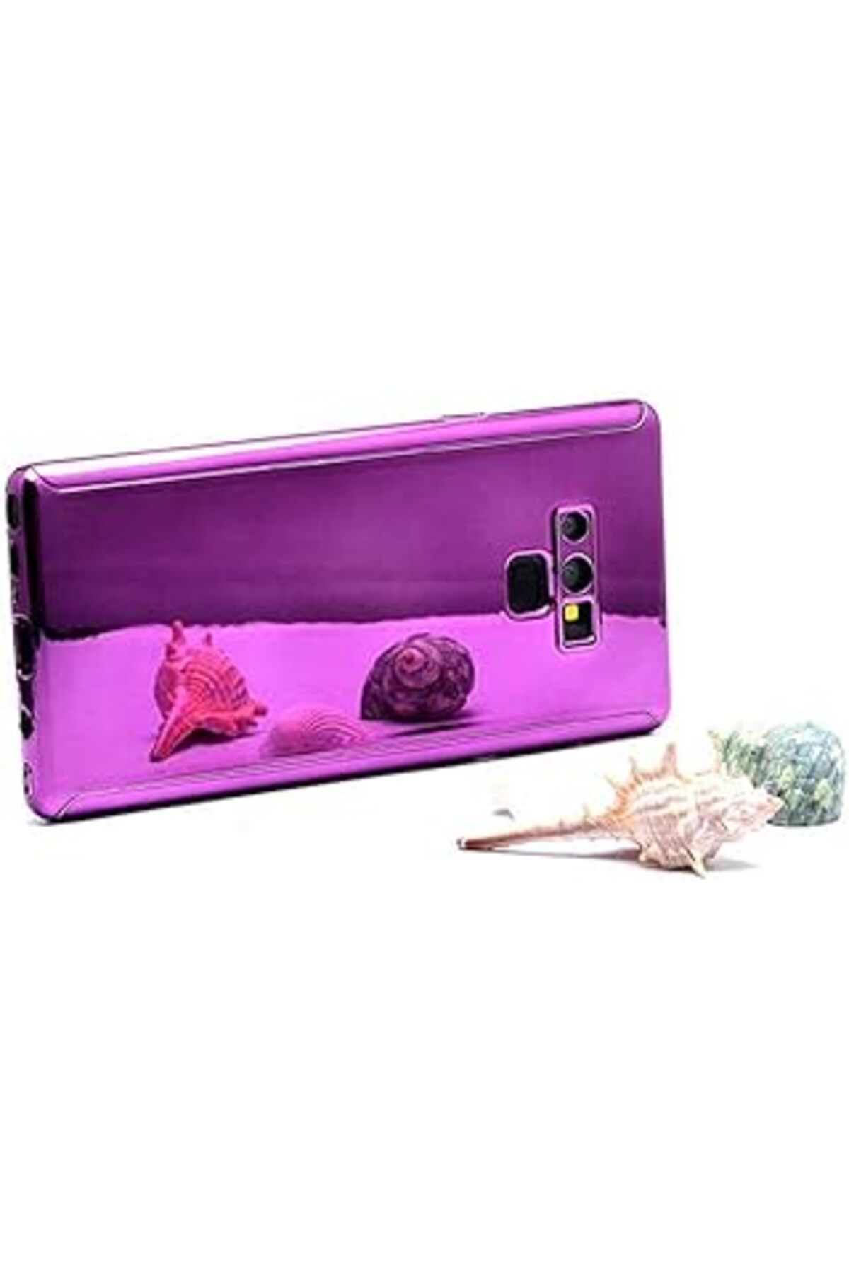 Mu Art Ahşap Zore Voero Aynali Note 9 Purple Ile Uyumlu Sert Kapak