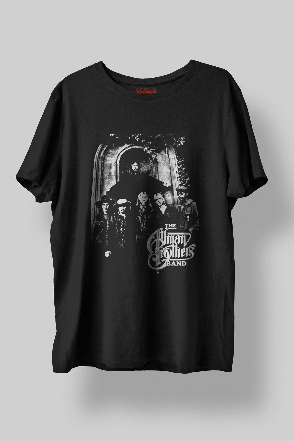 Sound Gorgeous The Allman Brothers Baskılı Regular Fit Unisex Siyah T-Shirt %100 Pamuk No:613