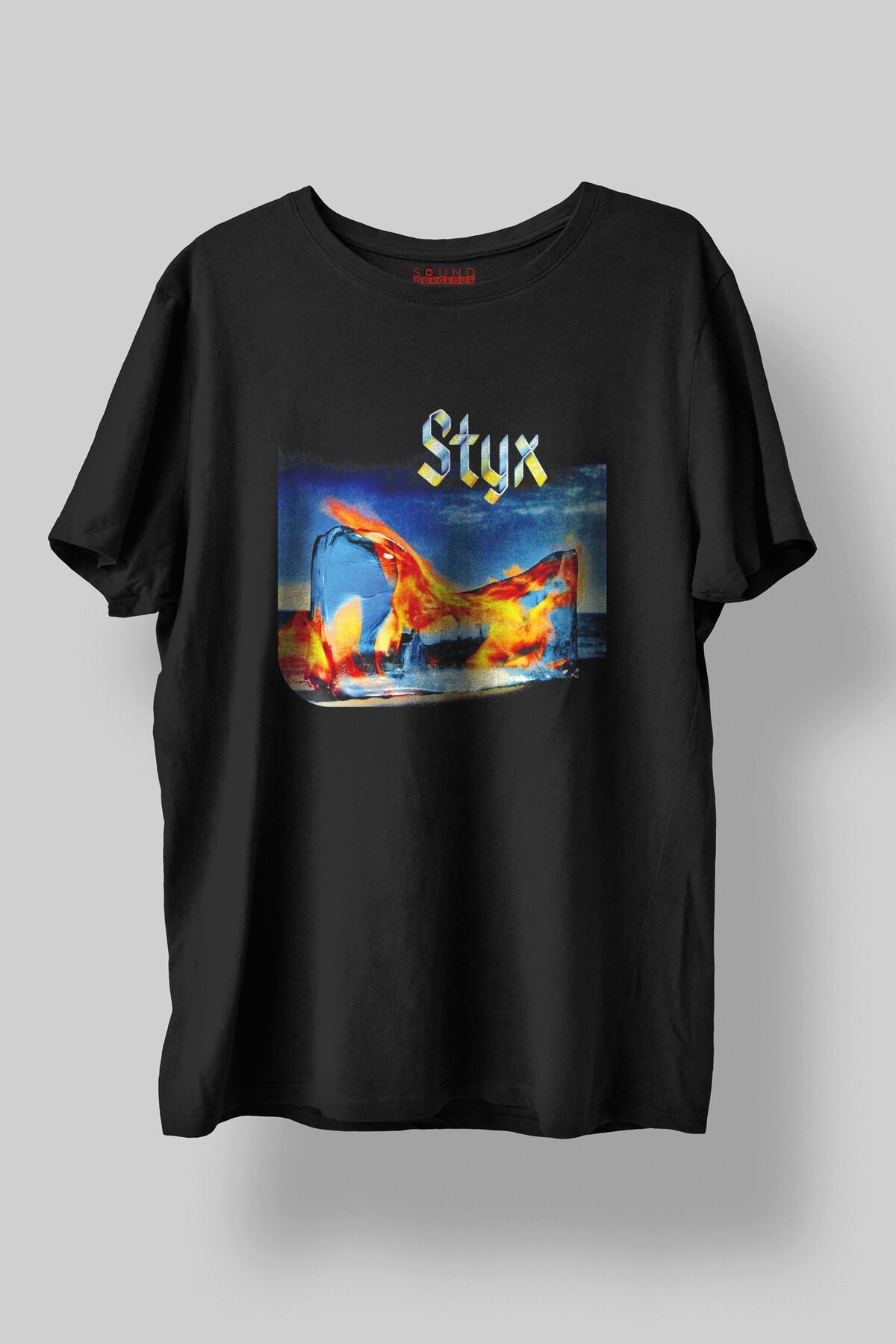 Sound Gorgeous Styx Baskılı Regular Fit Unisex Siyah T-Shirt %100 Pamuk No:569