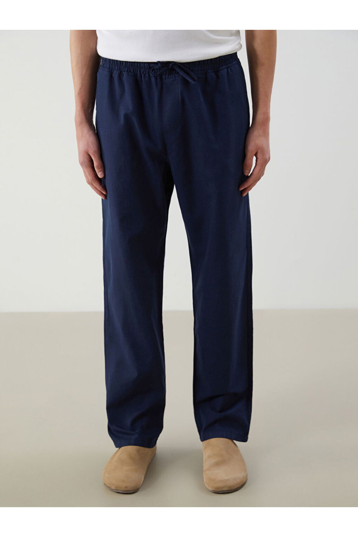 LC Waikiki-New Season Comfortable Fit Linen Blend Men's Trousers - S5Fq94Z8 4