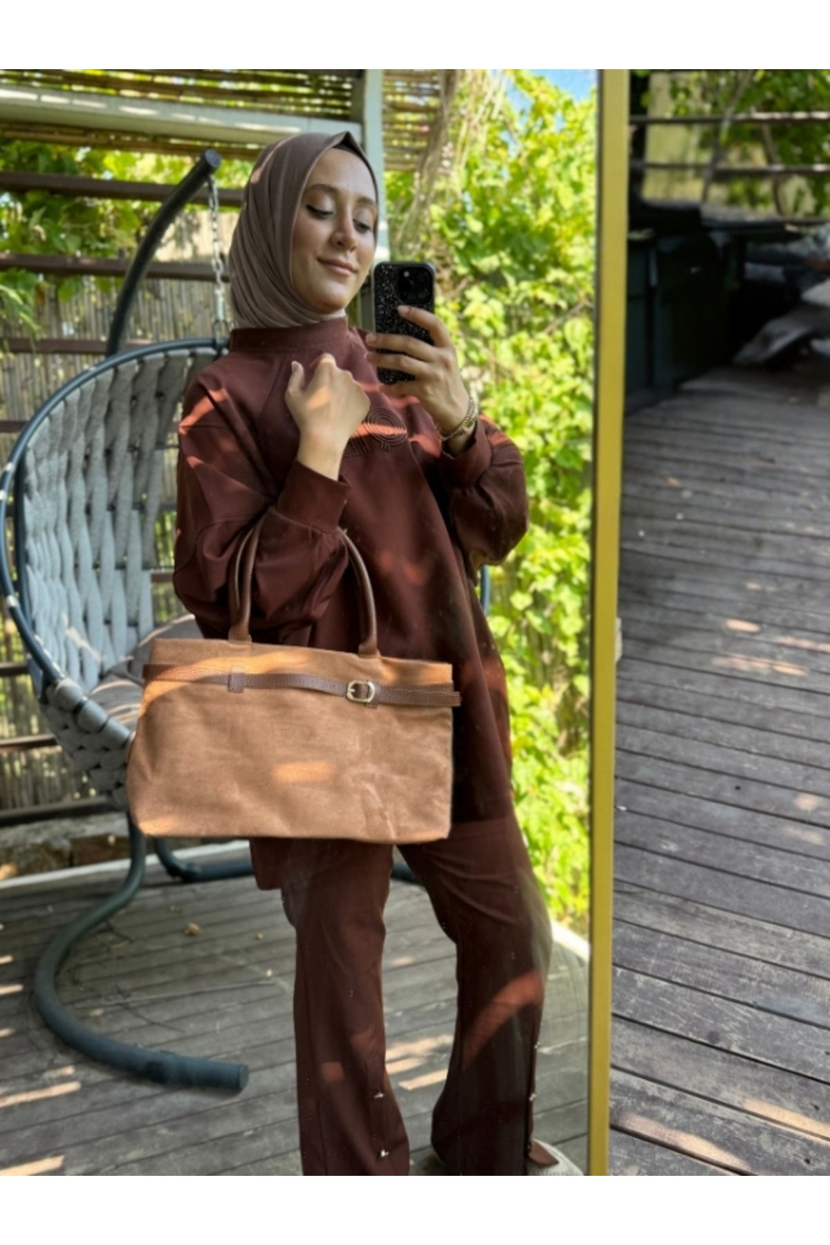 Shoi Mona Kahve Omuz Çantası
