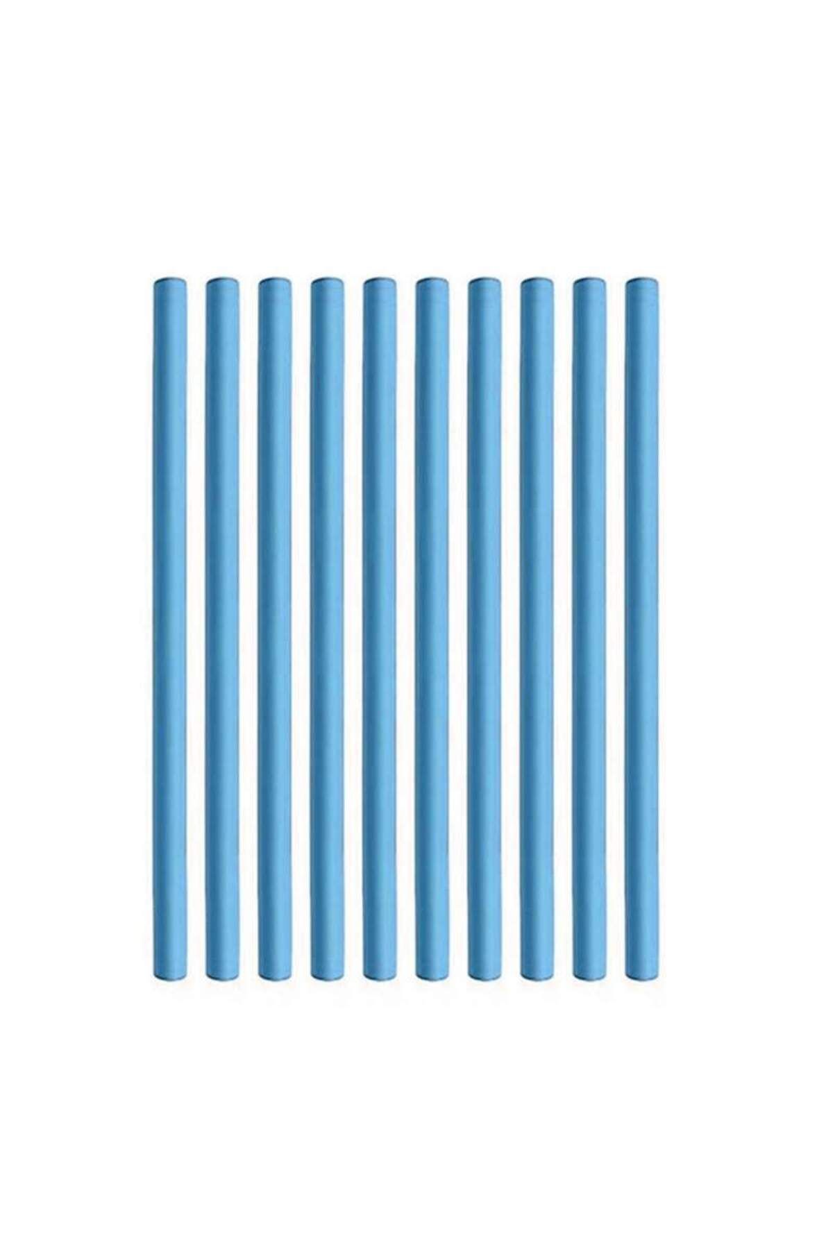SIKS-Set de 10 bigudiuri SIKS, aplicare pe păr ud/uscat, flexibile, numărul 5, culoare albastru 1