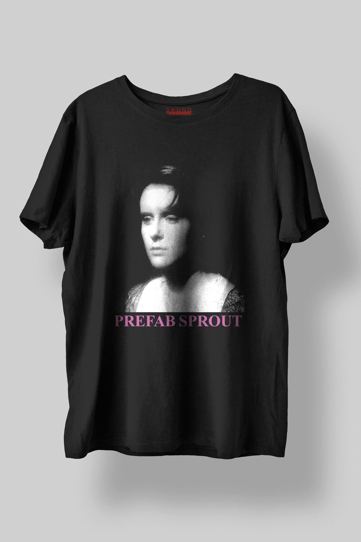 Sound Gorgeous Prefab Sprout Baskılı Regular Fit Unisex Siyah T-Shirt %100 Pamuk No:442