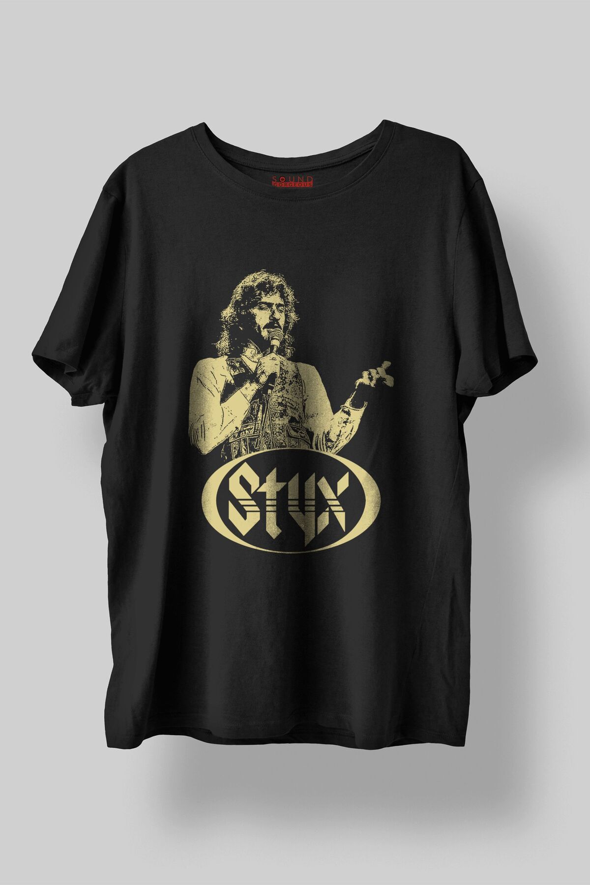 Sound Gorgeous Styx Baskılı Regular Fit Unisex Siyah T-Shirt %100 Pamuk No:576