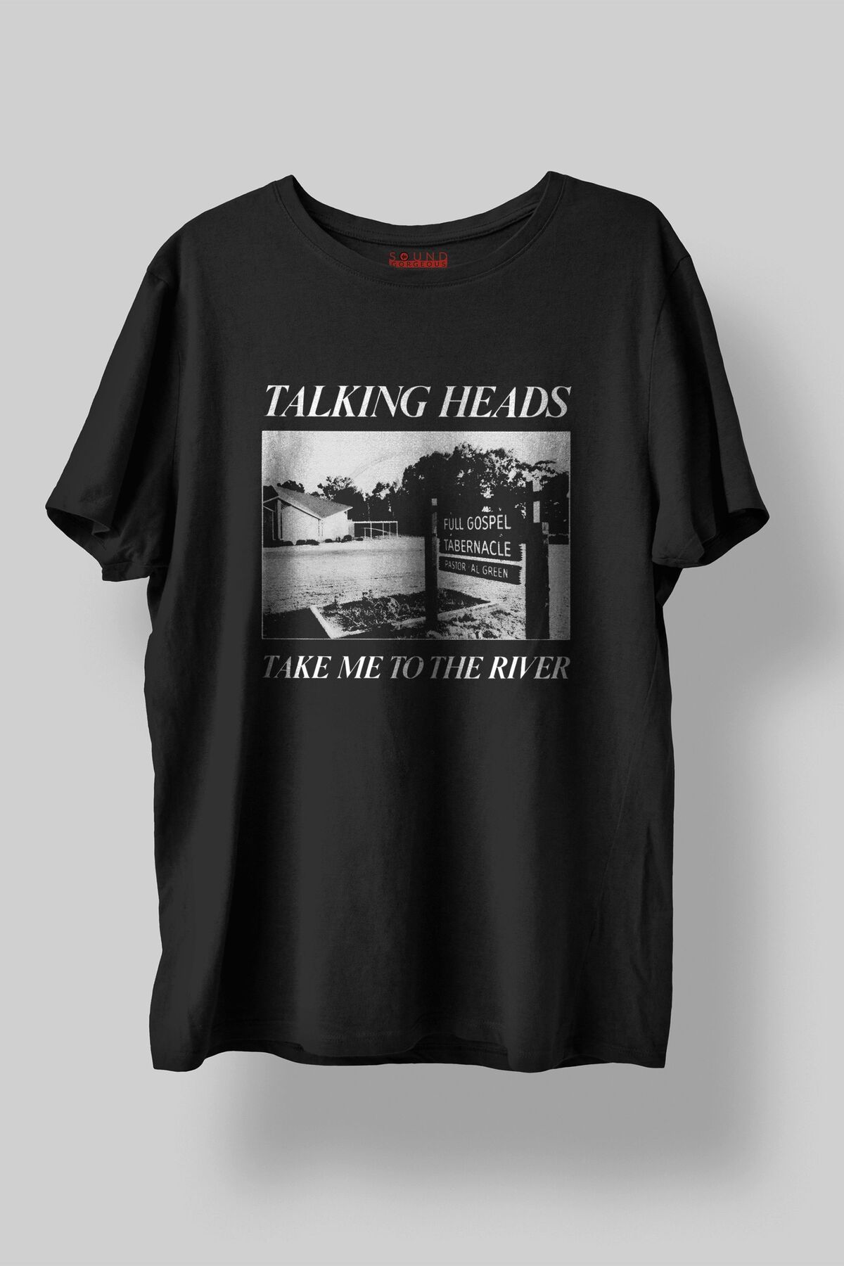 Sound Gorgeous Talking Heads Baskılı Regular Fit Unisex Siyah T-Shirt %100 Pamuk No:602