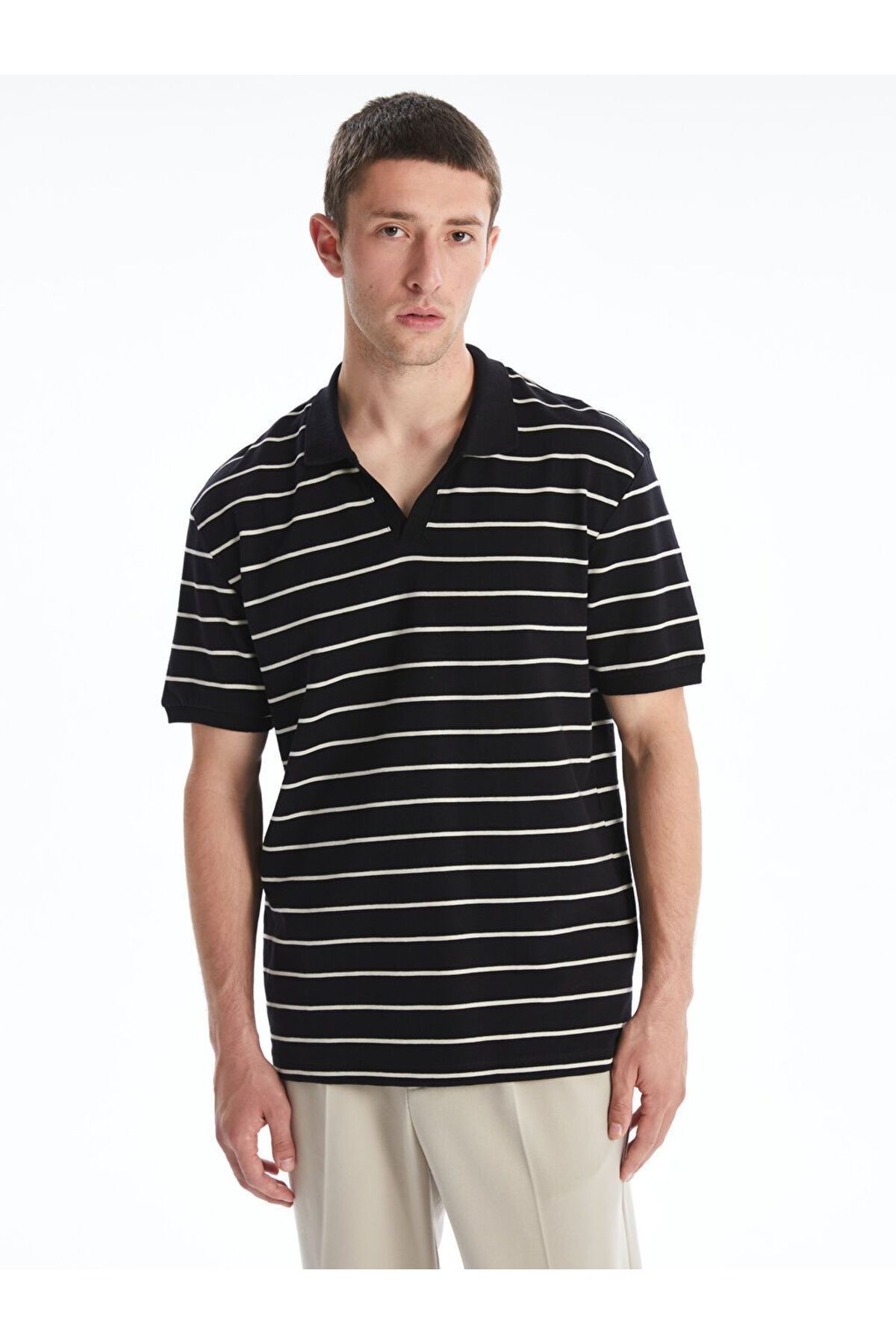 LC Waikiki LCW Vision Polo Yaka Çizgili Erkek Tişört