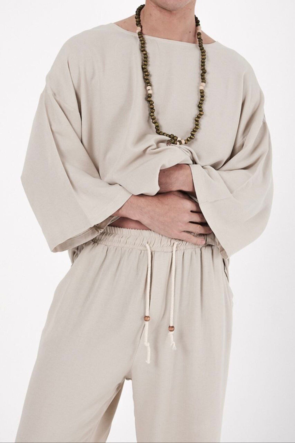 Butik Oversize Street Style Keten Outfit