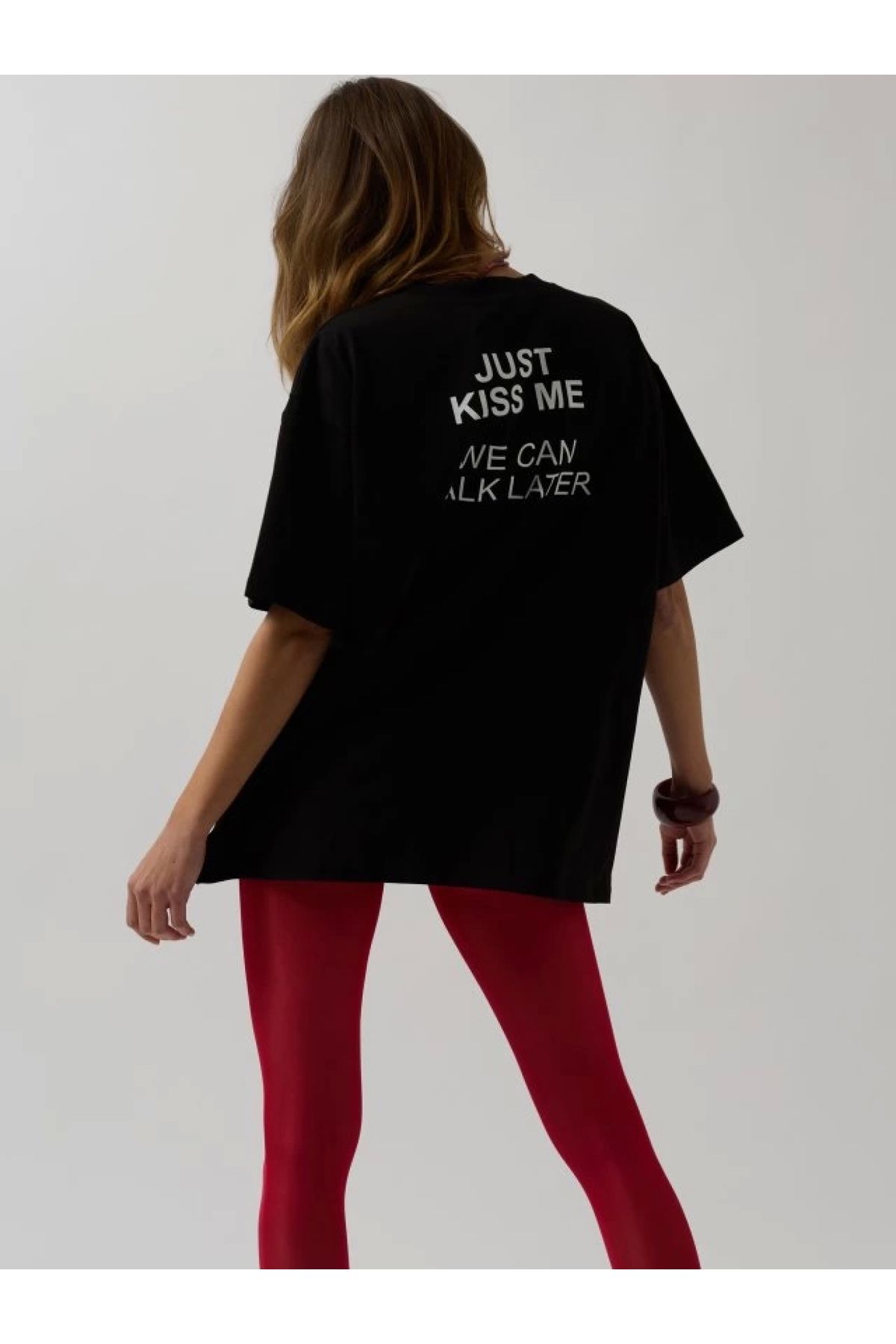 POLEXP Geniş Kesim Sırt Baskılı Oversize T-Shirt