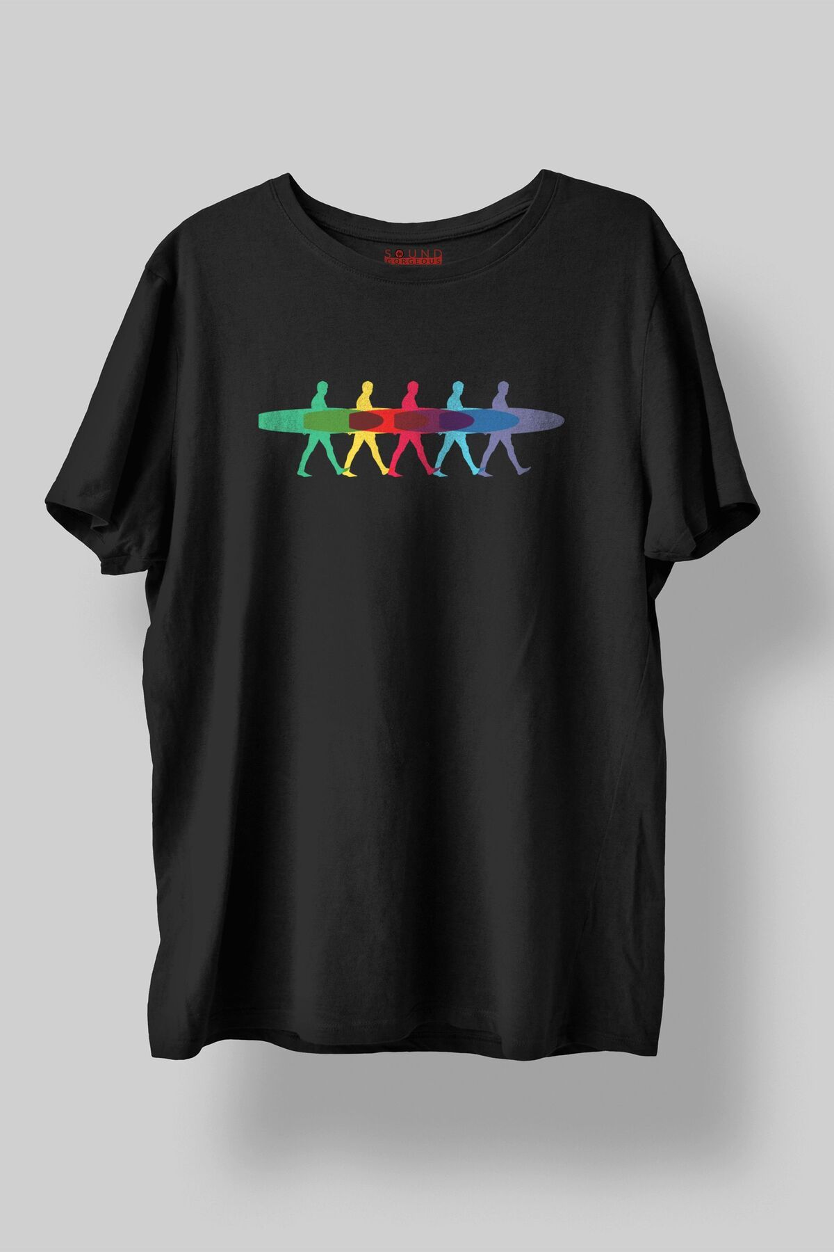 Sound Gorgeous The Beach Boys Baskılı Regular Fit Unisex Siyah T-Shirt %100 Pamuk No:630