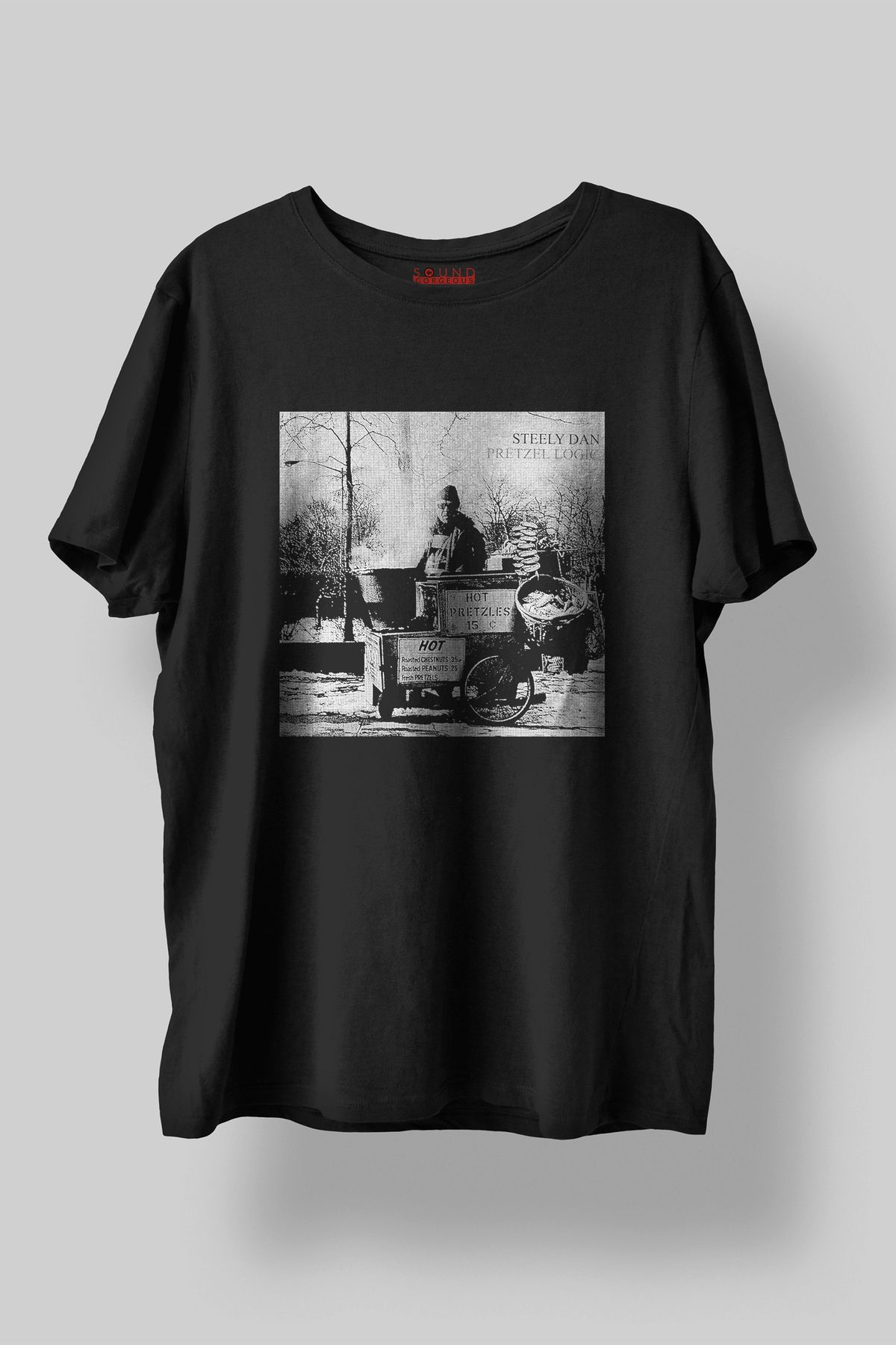 Sound Gorgeous Steely Dan Baskılı Regular Fit Unisex Siyah T-Shirt %100 Pamuk No:562