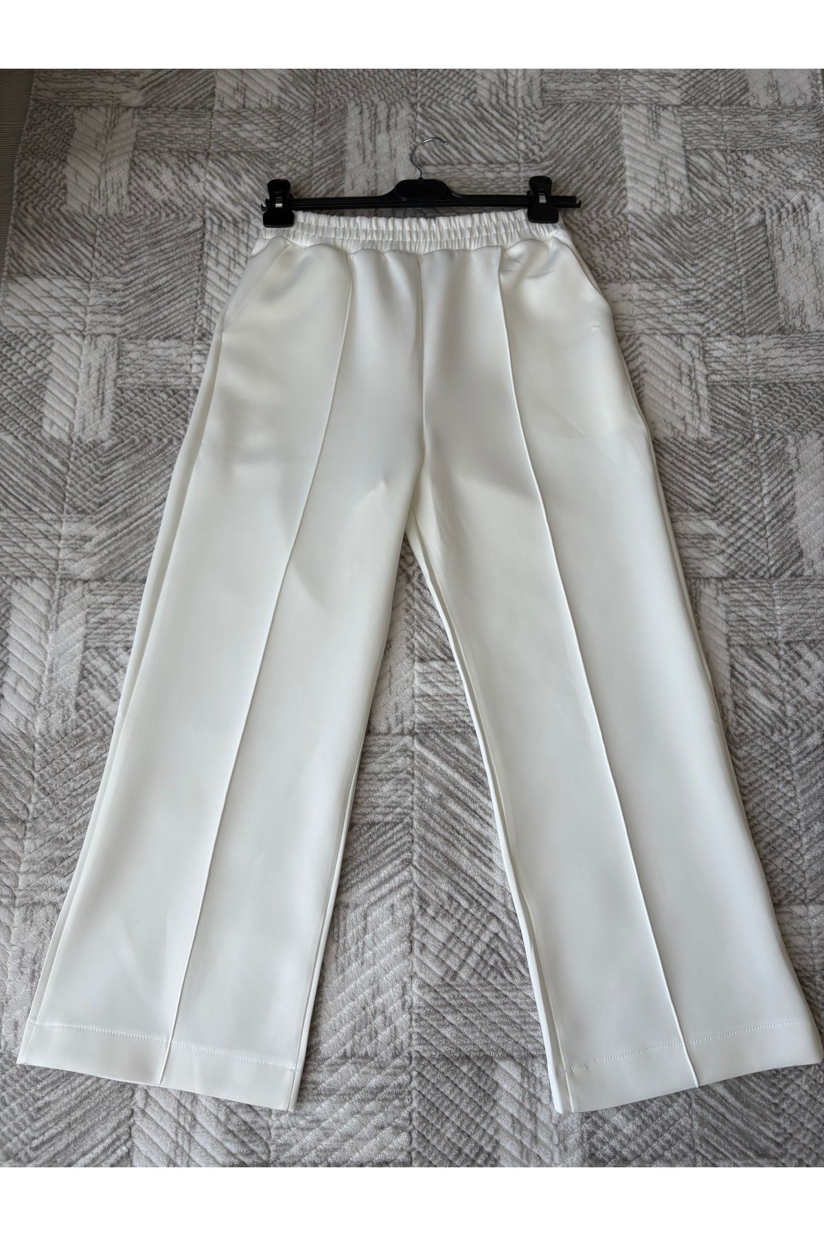 MODA EGE Bol Paça Çımalı Scuba Pantolon