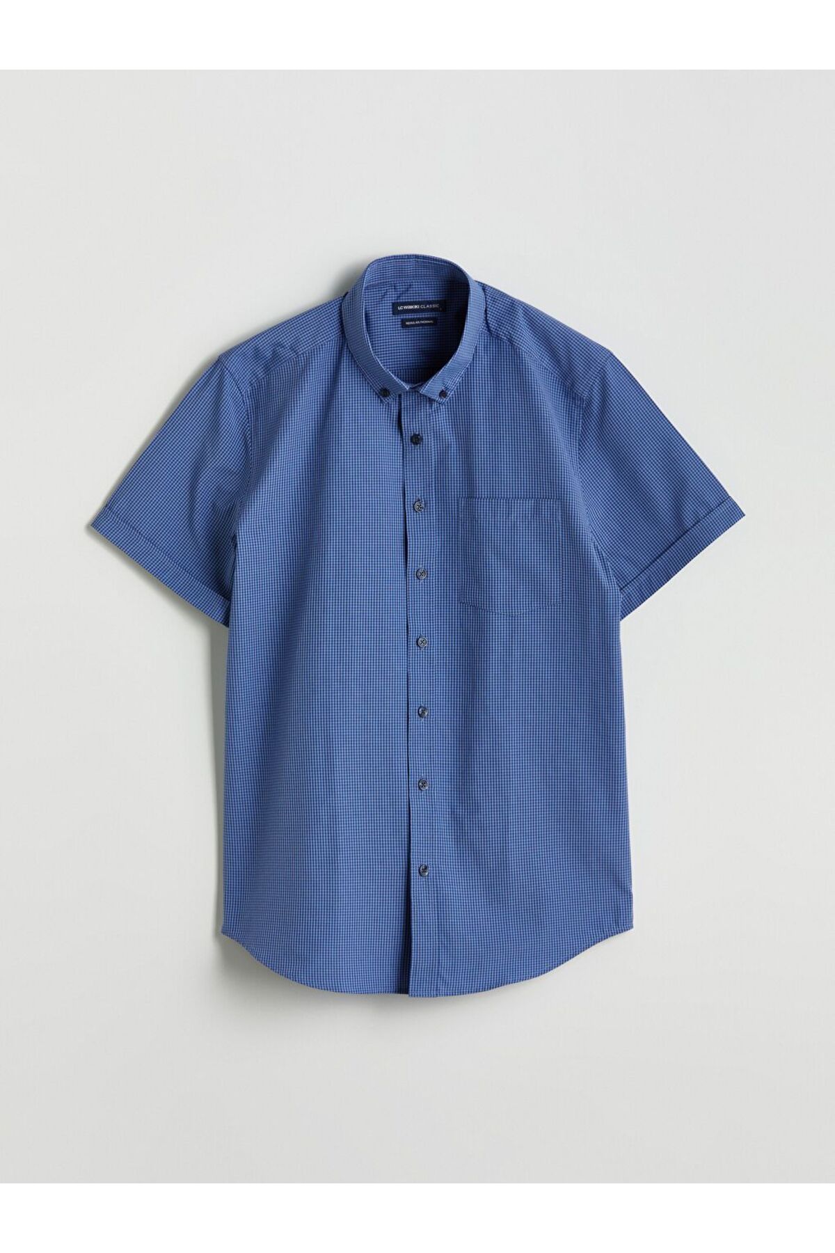LC Waikiki LCWAIKIKI Classic Regular Fit Kısa Kollu Ekose Oxford Erkek Gömlek