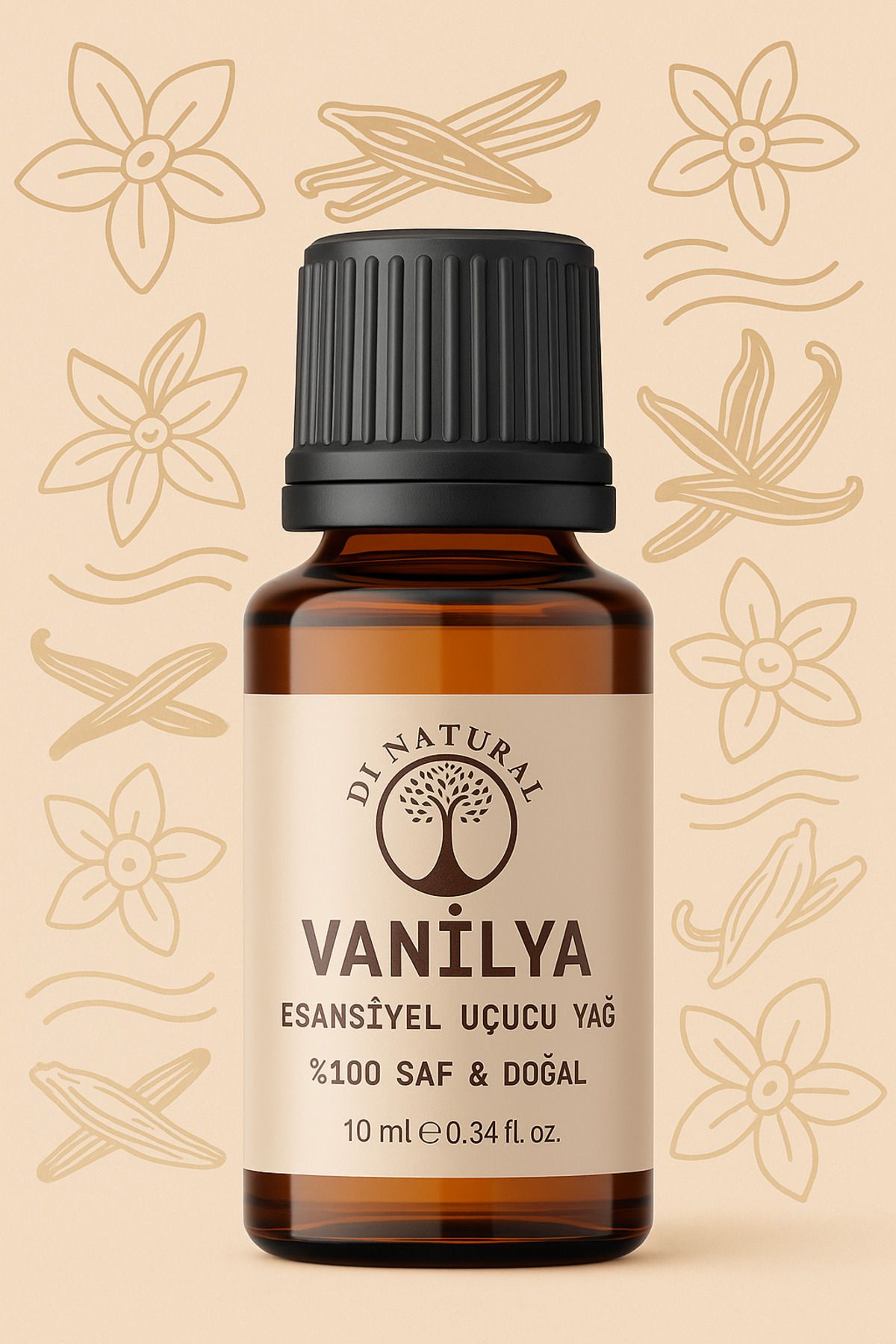 di naturel Vanilya Uçucu Yağ %100 Saf Doğal Esans Buhurdanlık Difüzör Oda Esansı 10 ml