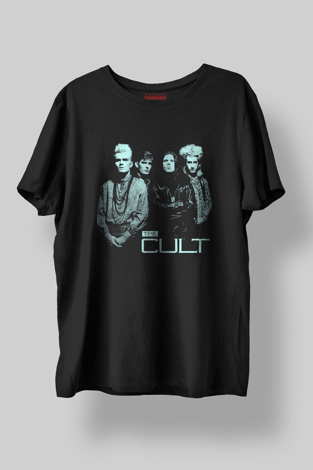 Sound Gorgeous The Cult Baskılı Regular Fit Unisex Siyah T-Shirt %100 Pamuk No:653