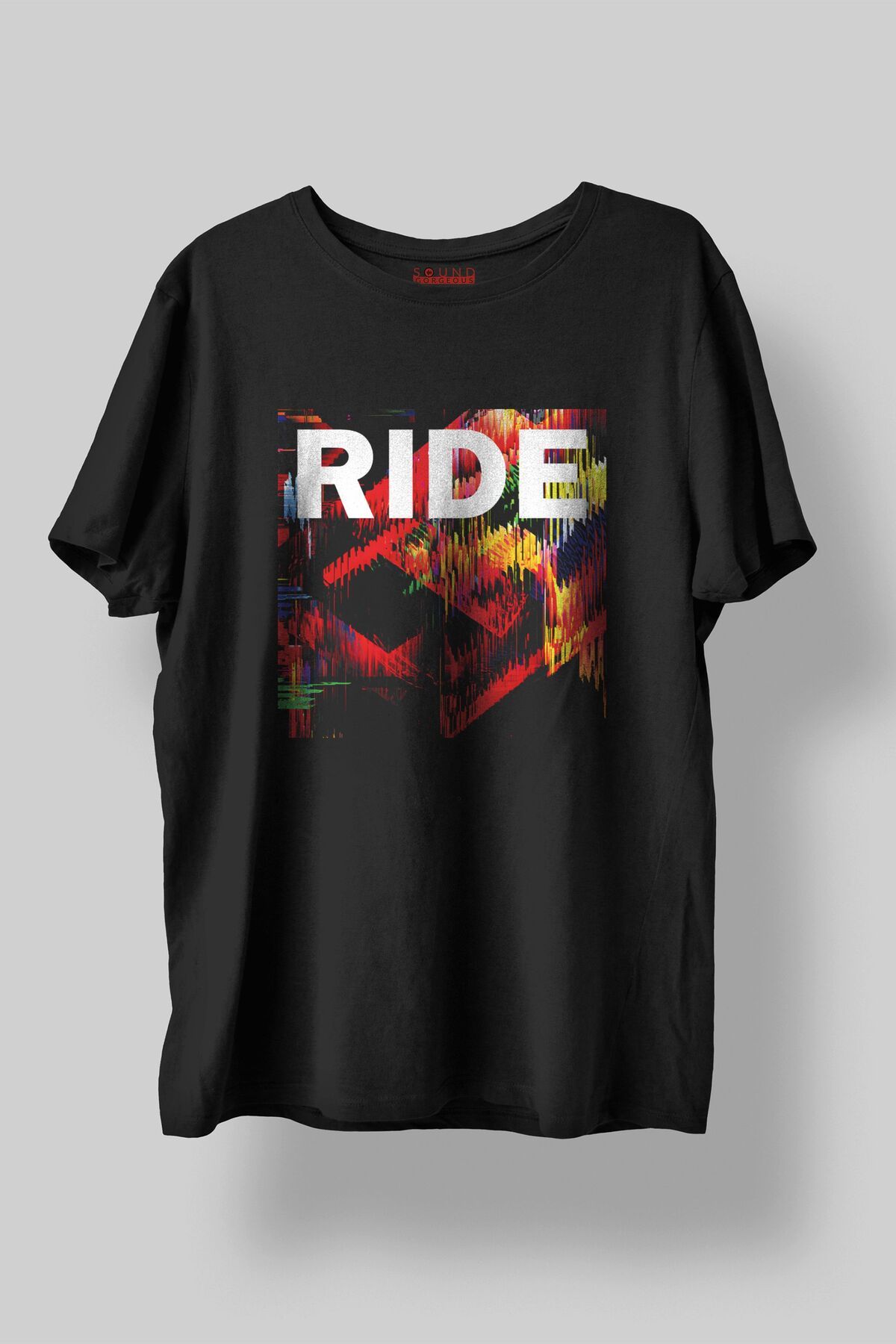 Sound Gorgeous Ride Baskılı Regular Fit Unisex Siyah T-Shirt %100 Pamuk No:475