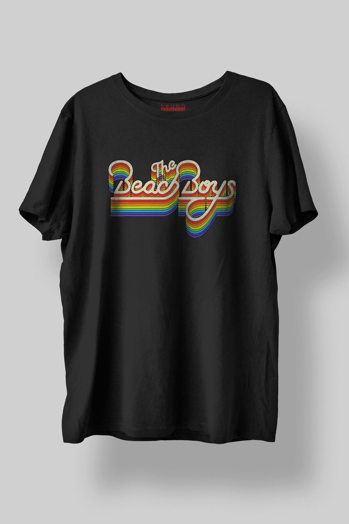 Sound Gorgeous The Beach Boys Baskılı Regular Fit Unisex Siyah T-Shirt %100 Pamuk No:629