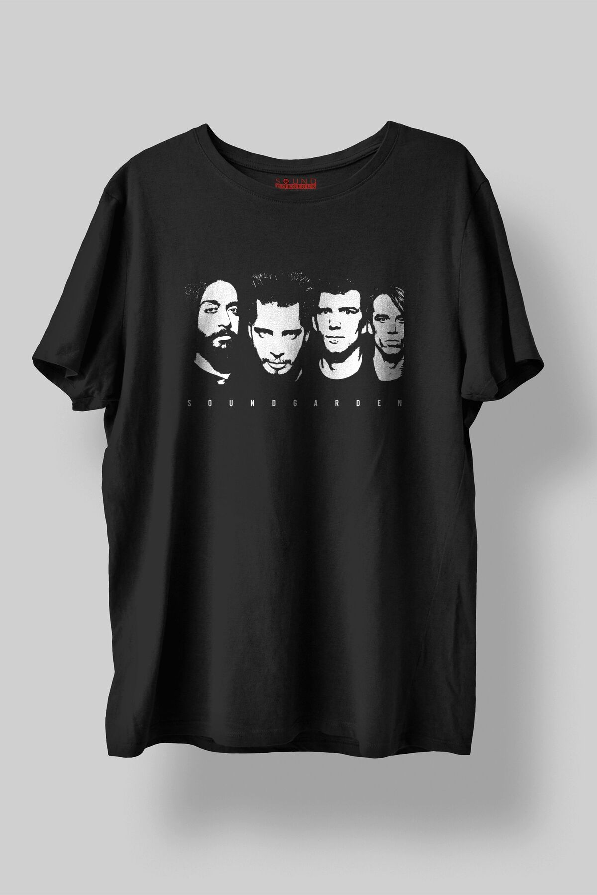 Sound Gorgeous Soundgarden Baskılı Regular Fit Unisex Siyah T-Shirt %100 Pamuk No:559