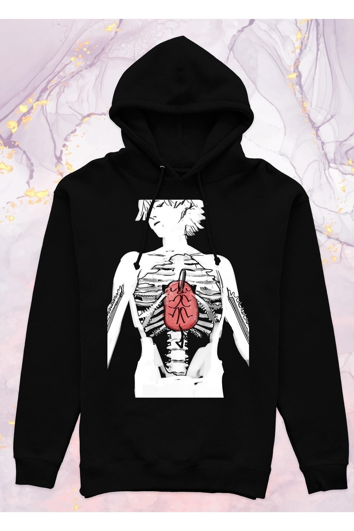 Pisa Art Chainsaw Man - Denji - Cepsiz Kapüşonlu Sweatshirt