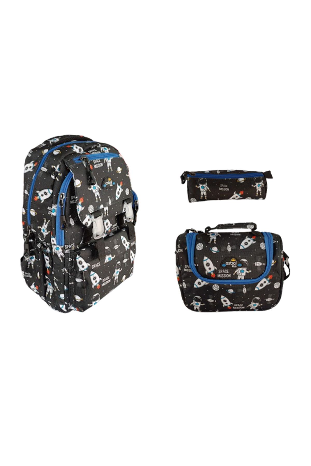 ASTRAL Kids 3 Lü Set İlkokul Sırt Çantası Erkek Desenli Çanta