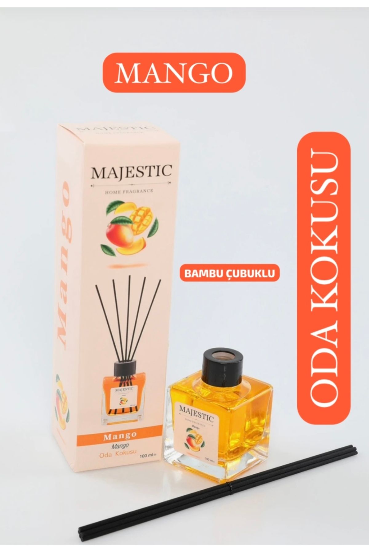 CKMAĞAZA Bambu Çubuklu Oda Kokusu Mango Meyveli Oda Kokusu 110ml