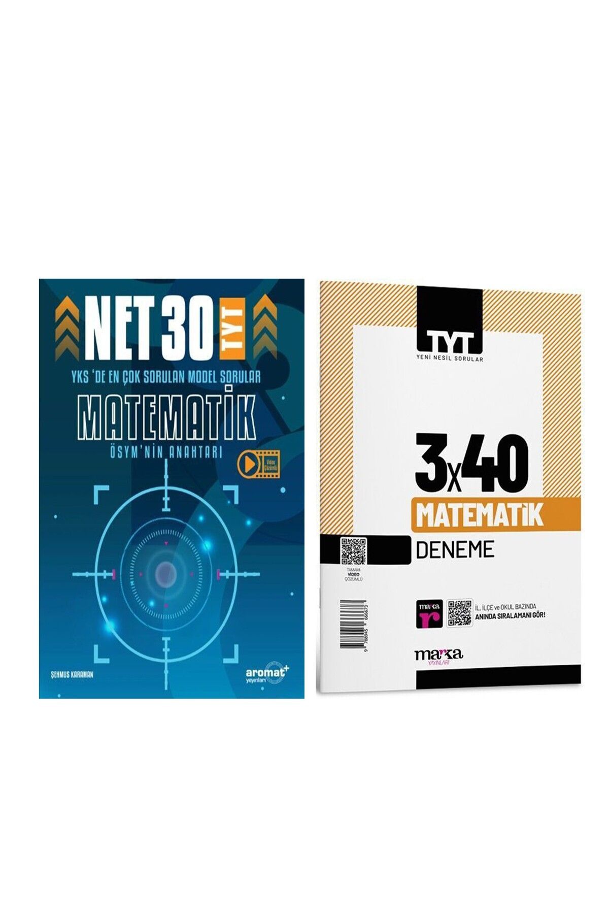 Ankara Kitap Merkezi Aromat Yayınları TYT Matematik 30 Net Model Sorular ve Marka 3 x 40 Deneme Seti 2 Kitap