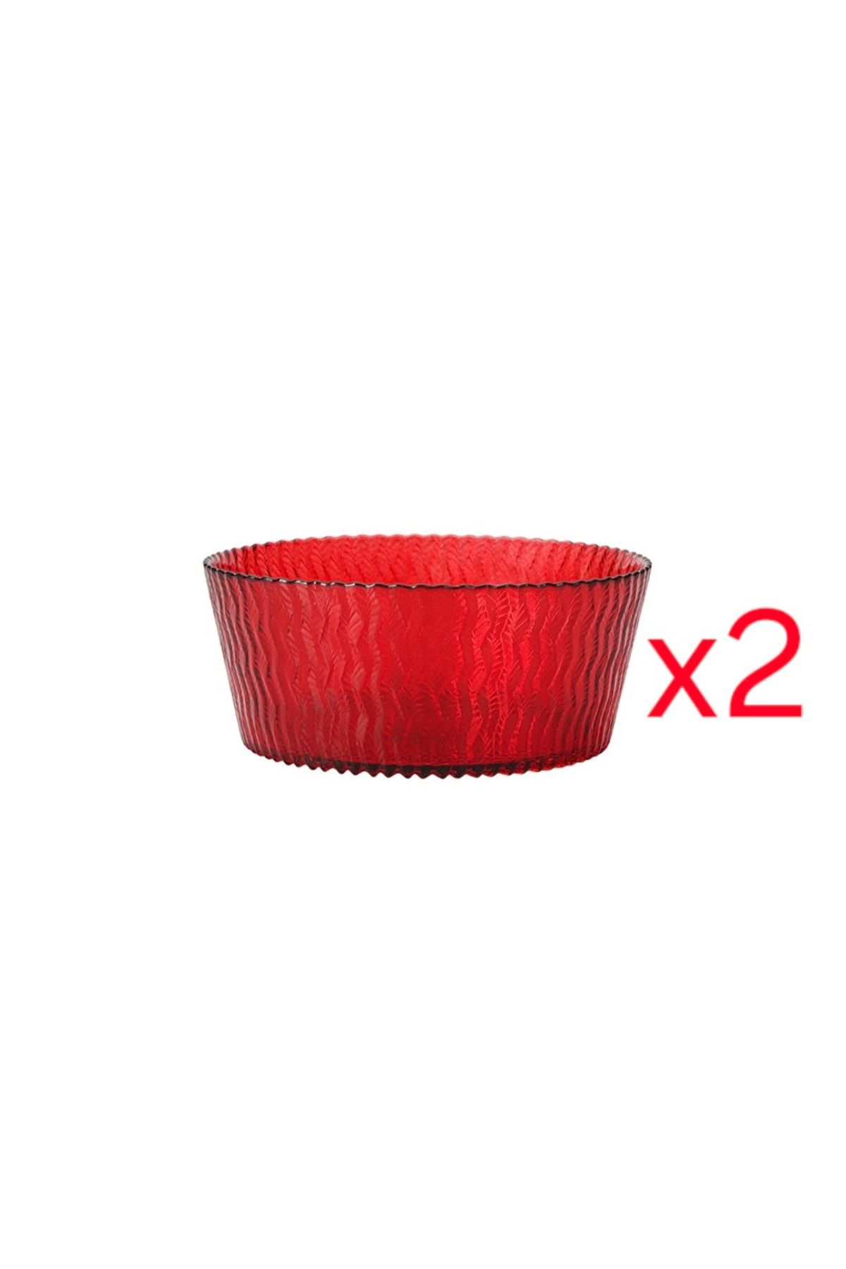 Porland Magnalia Kırmızı Kase 2'li 16 cm