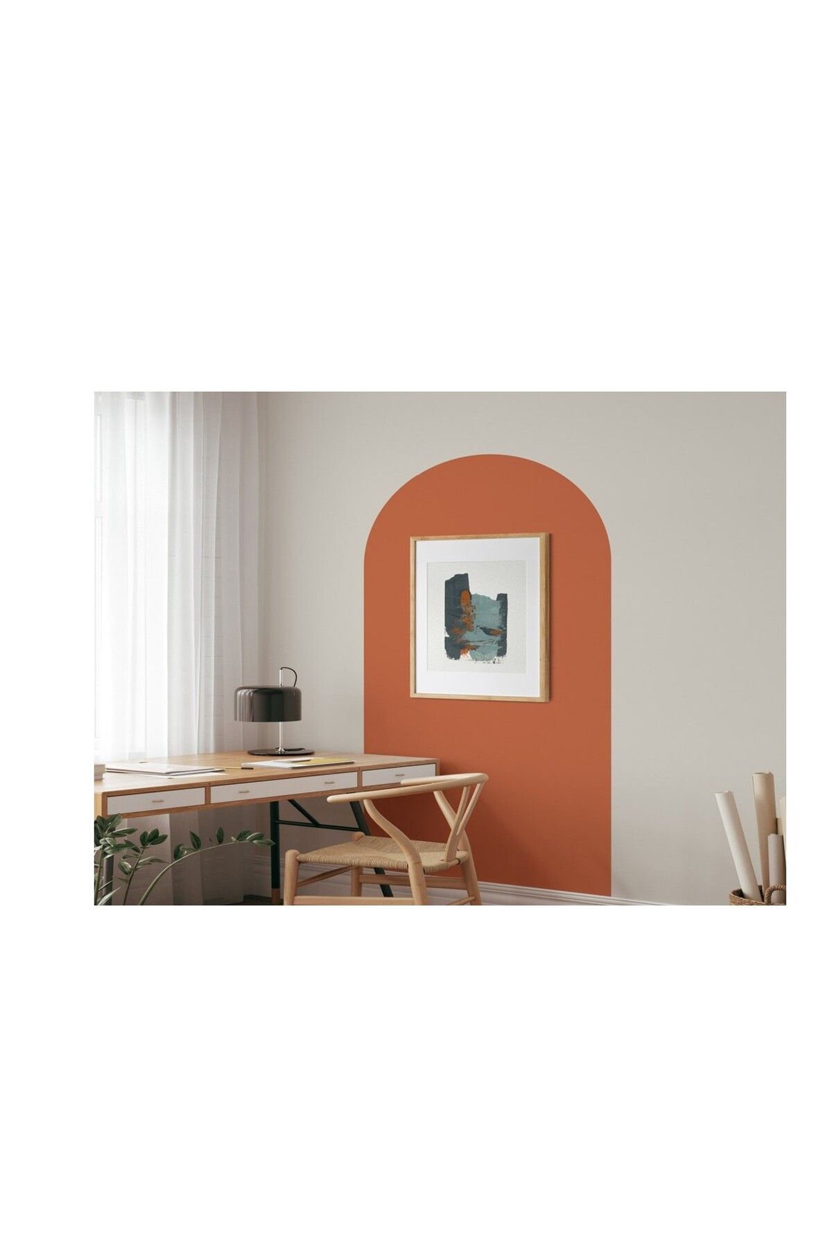 Hdg Yapışkanlı Manyetik Duvar Panosu Mıknatıs tutan Pano 60x90 cm Domates turuncu