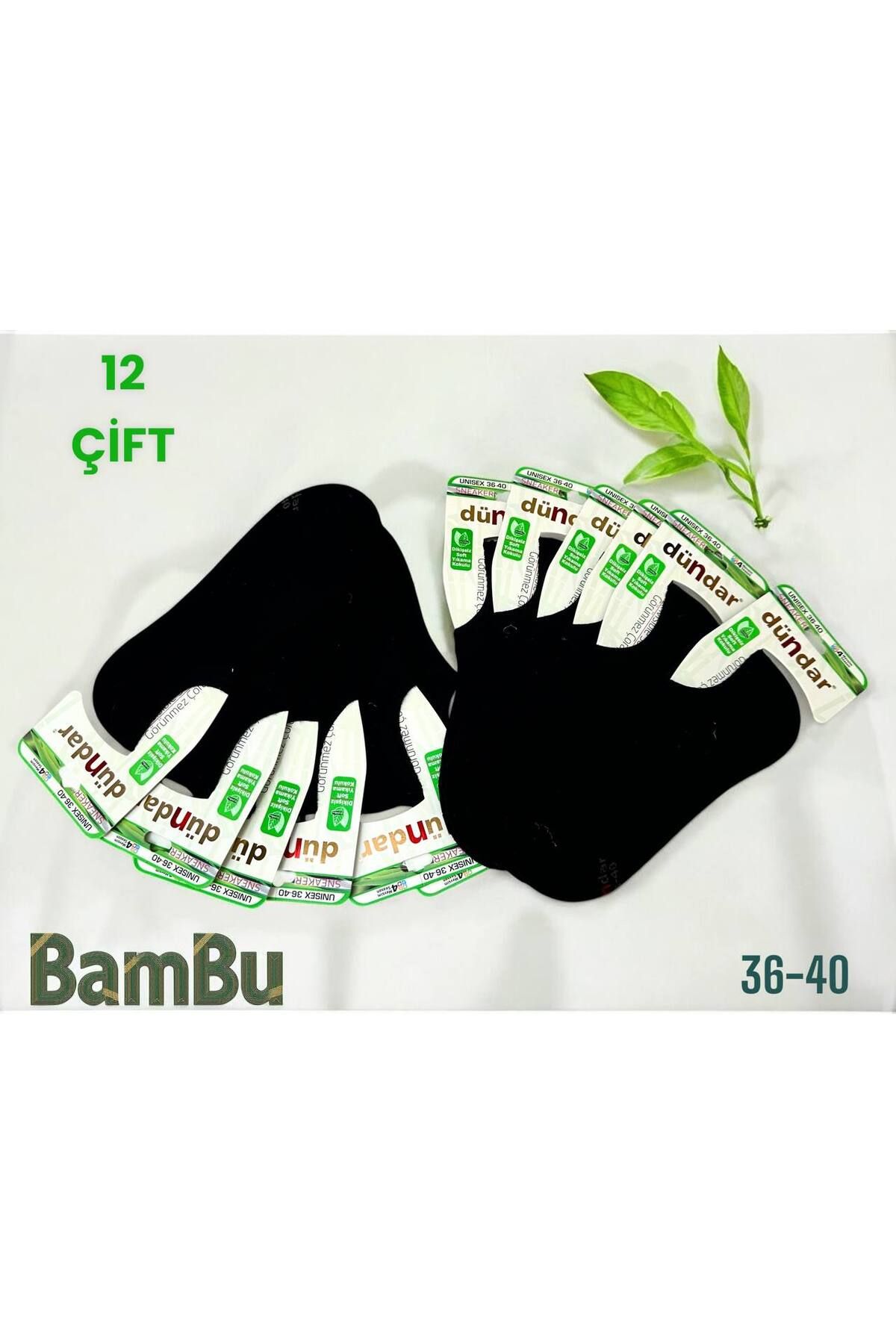 MYS GRUP TEKSTİL Unisex 12'Lİ Bambu Kokulu Yumuşak Terletmez Dikişsiz Rahat Sneaker Çorap (Dündar/0652)