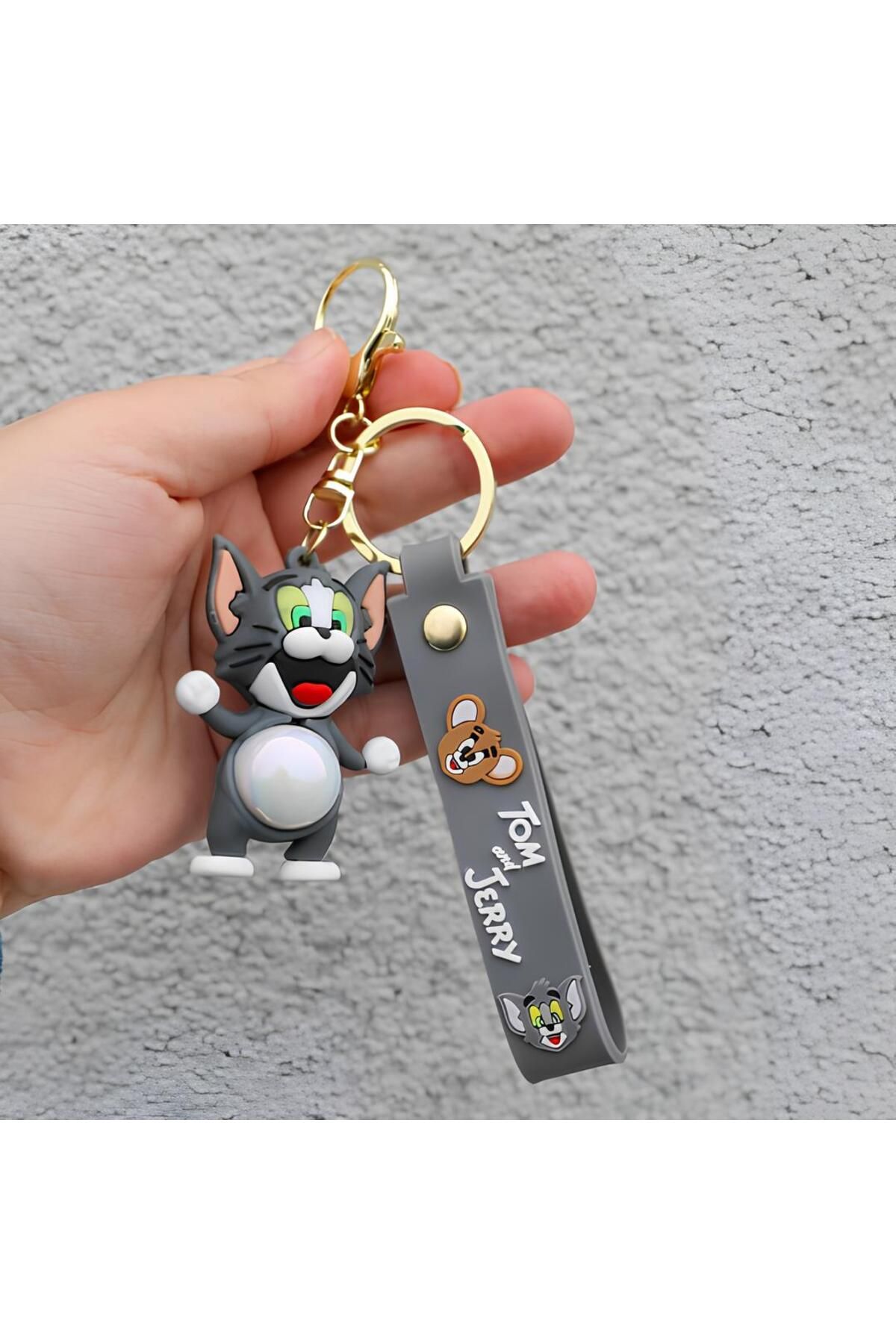 Wolawood Işıklı Anahtarlık Sevimli Maskot 3D Figürlü Şirin Çanta Aksesuarı Hediyelik Minik Oyuncak Anahtarlık