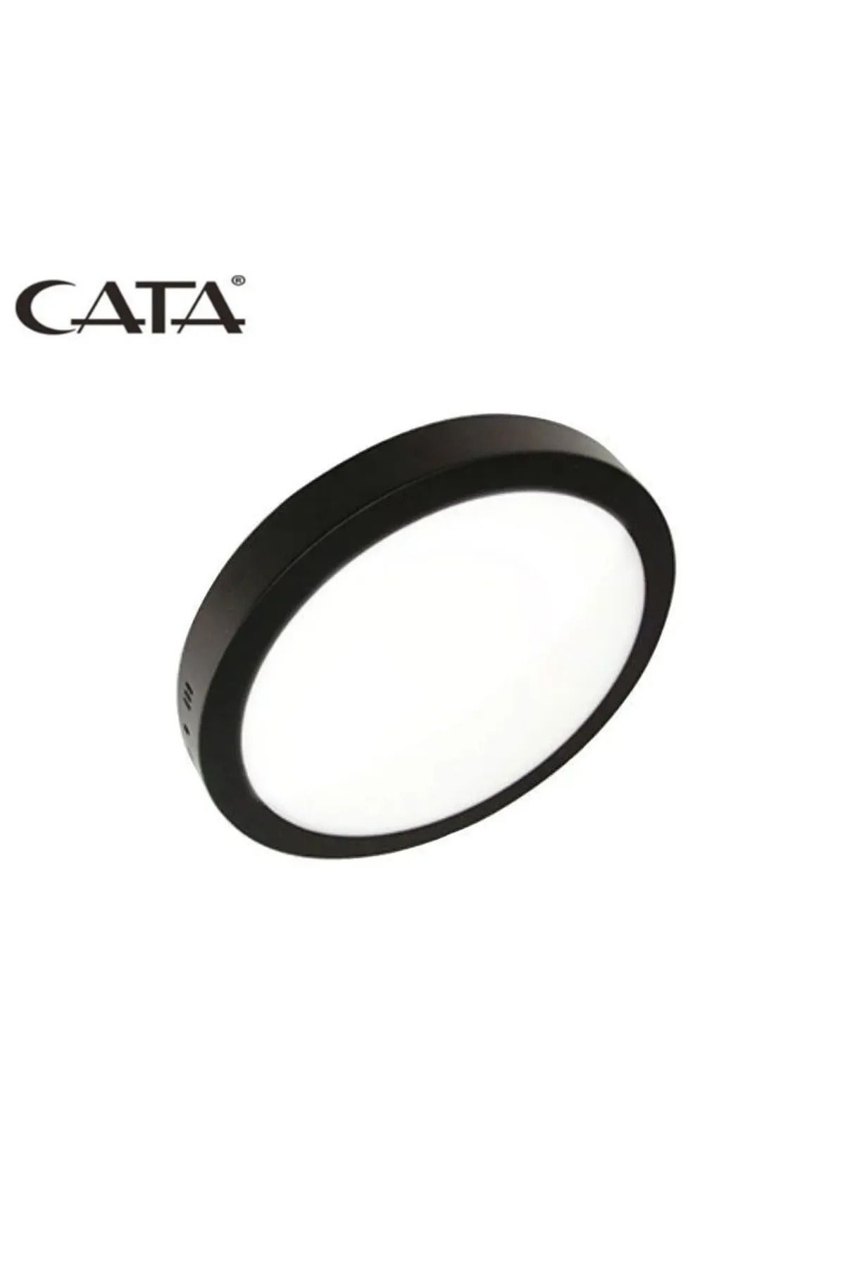Cata CT-5238 30W Panel LED Armatür Siyah Yulvarlak Sıva Üstü Metal Kasa Beyaz Işık 6400K