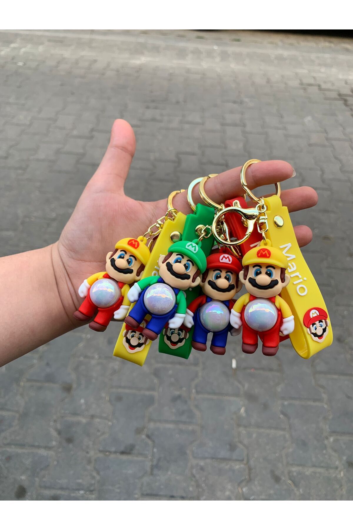 Wolawood Işıklı Anahtarlık Sevimli Maskot 3D Figürlü Şirin Çanta Aksesuarı Hediyelik Minik Oyuncak Anahtarlık