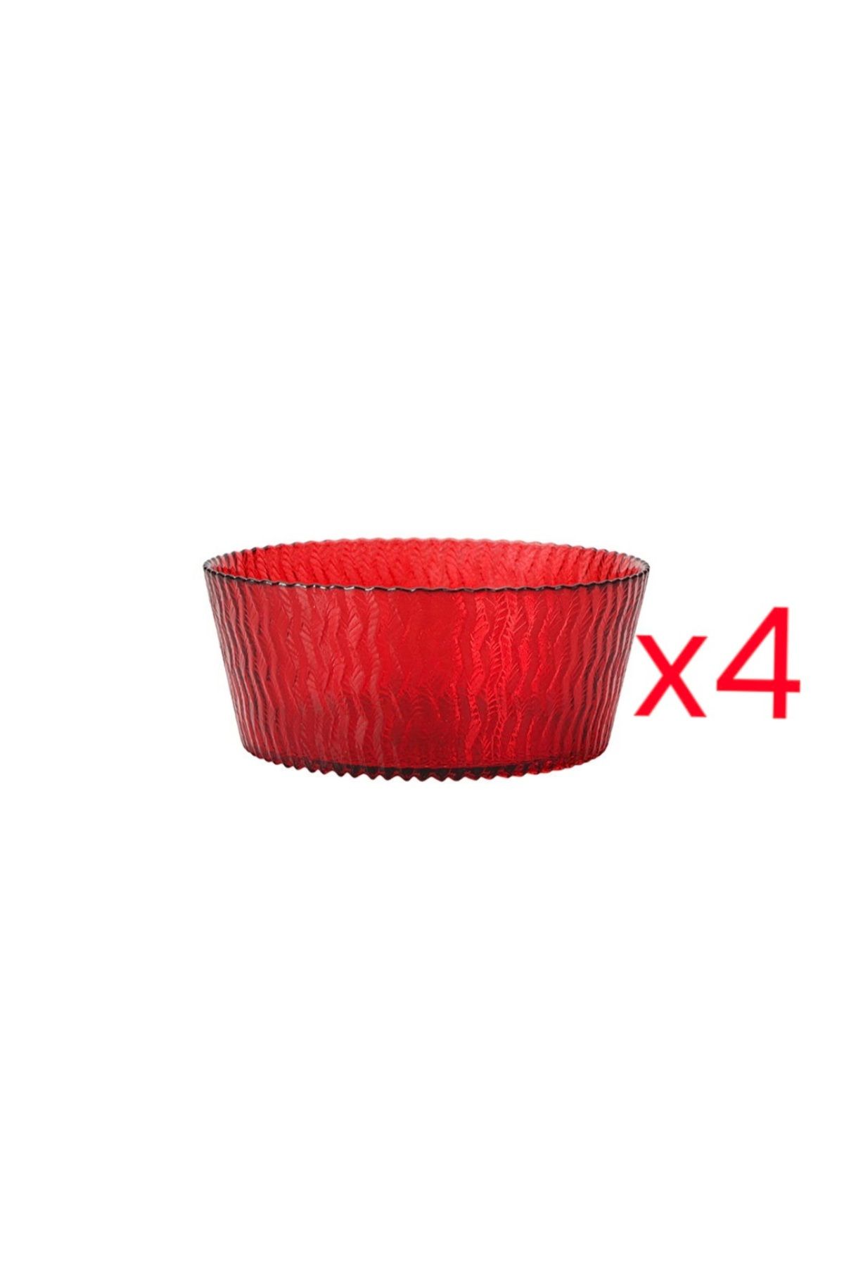 Porland Magnalia Kırmızı Kase 4'lü 16cm
