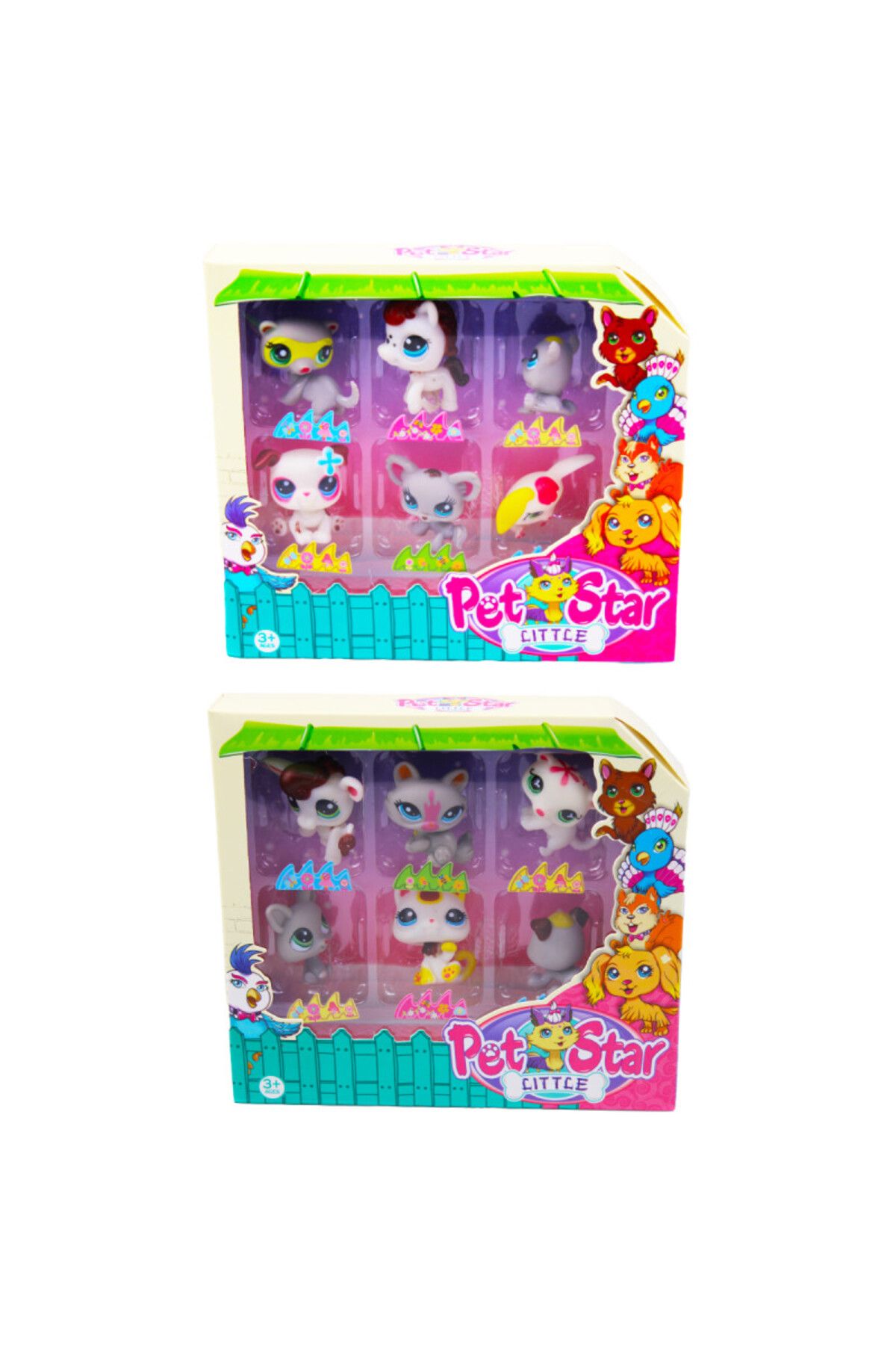 GÜVEN 1 ADET Littlest Pet Shop Neşeli Minişler 6'lı Miniş Ailesi Oyuncak Pet Star