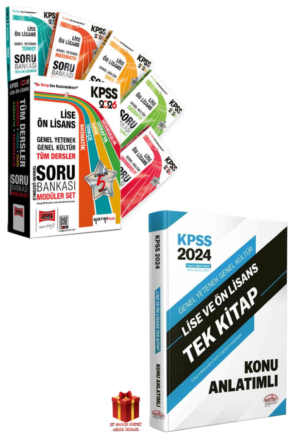 Yargı Yayınları 2026 Yargı Lise Ön Lisans Soru Bankası Seti+Editör Lise Ön Lisans GYGK Konu Anlatım