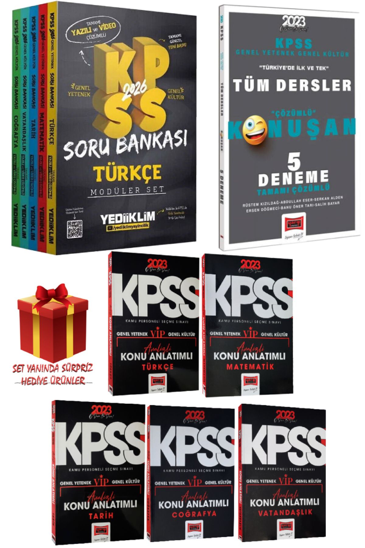 Yediiklim Yayınları 2026 Yediiklim KPSS Soru Bankası Modüler Set+Yargı GYGK Deneme+Yargı KPSS Konu Anlatım Seti