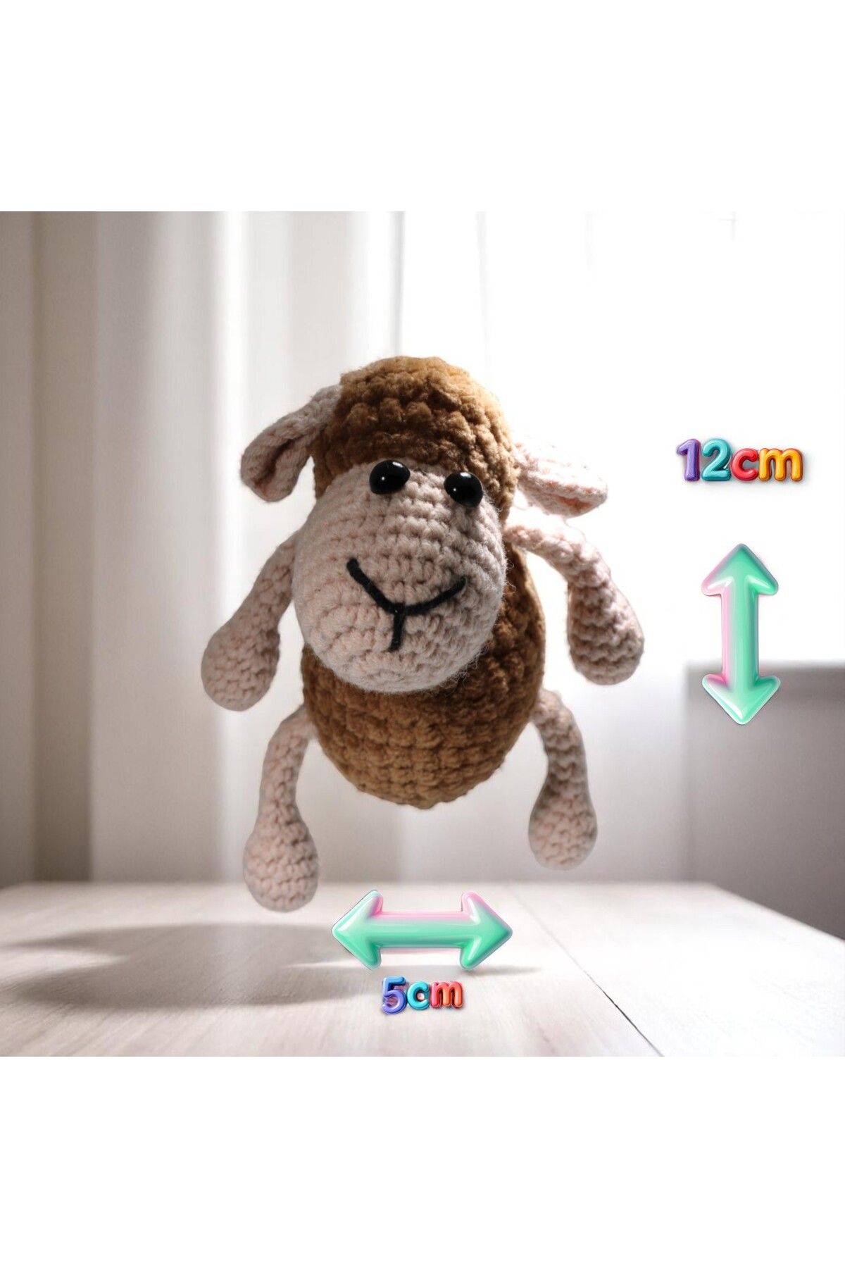 DEHNA El Yapımı Amigurumi Kuzu Anahtarlık | Sevimli Çanta Askısı & Çanta Süsü