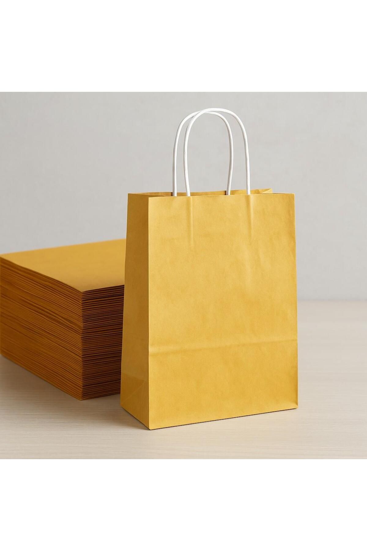 supertrend Süpertrend Roll-up Kraft Çanta Altın Küçük Boy 18x24cm 25li