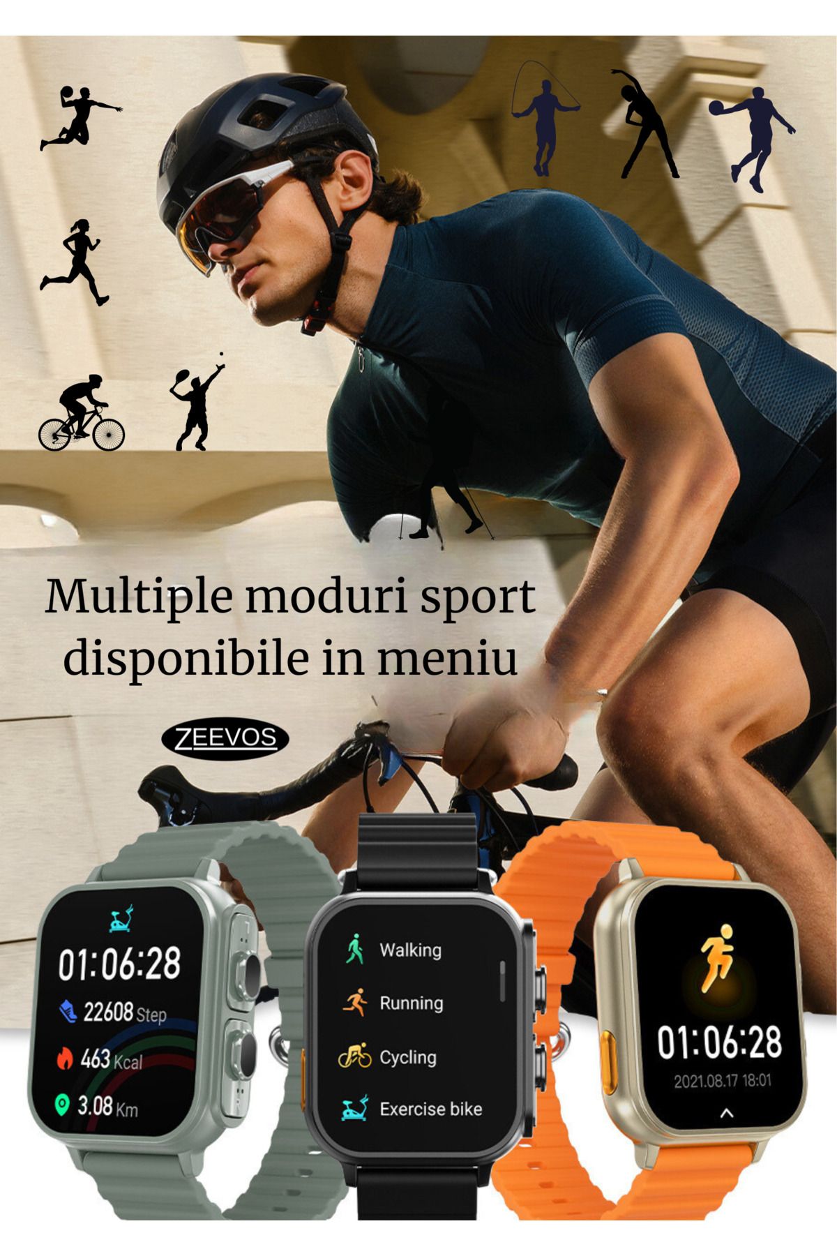 zeevos-N22 Smartwatch With Built-in Bluetooth Headphones, Nfc, Bluetooth Call, Notifications, 8