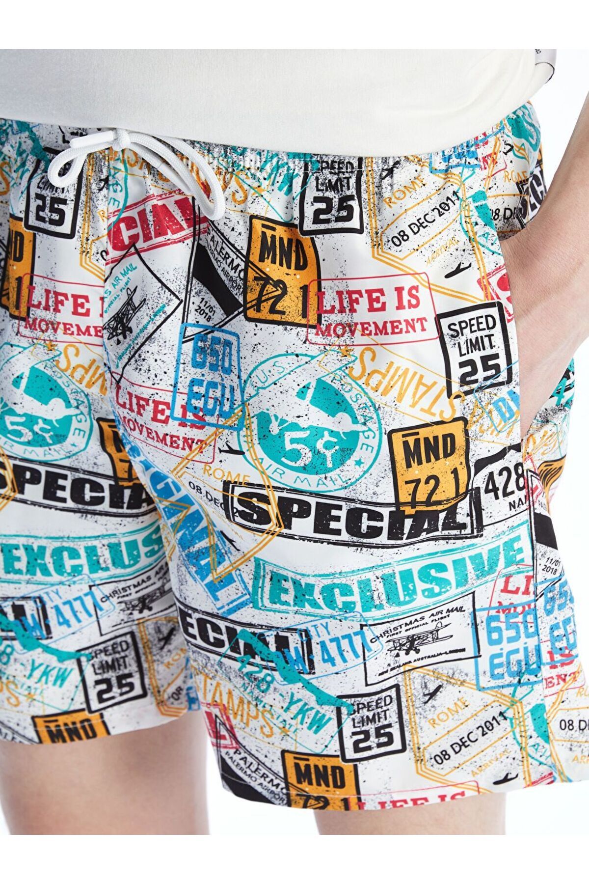 LC Waikiki-XSIDE Short Length Patterned Men's Swim Shorts 3