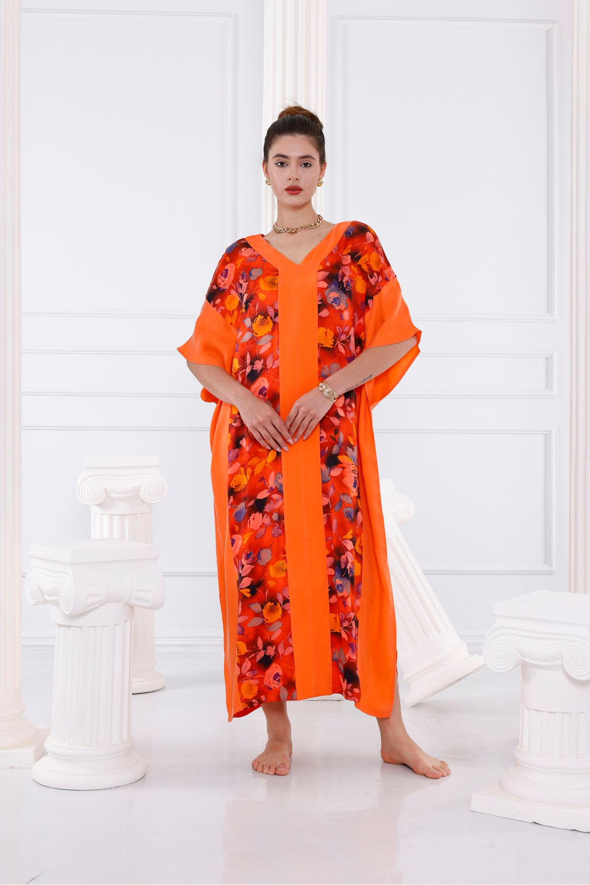 Trend Studio Zoe Vegan İpek CUPRO Kaftan