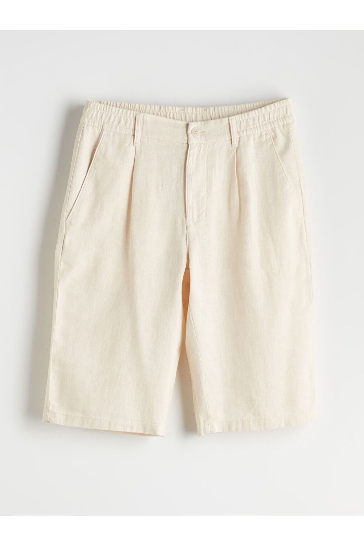 LC Waikiki-Ανδρικό σορτς SOUTHBLUE Standard Fit Λινό Μικτό 5