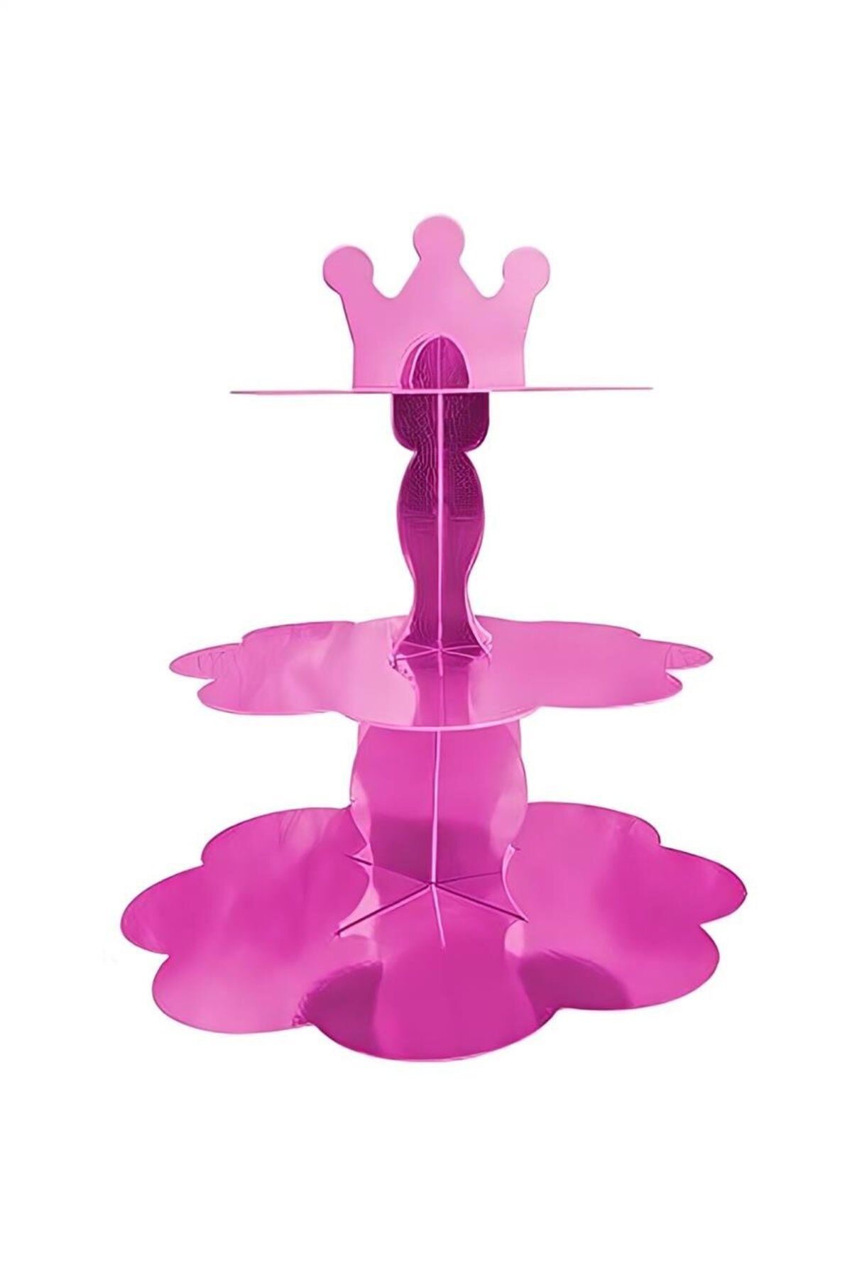 supertrend Süpertrend Metalik Fuşya Cupcake Standı