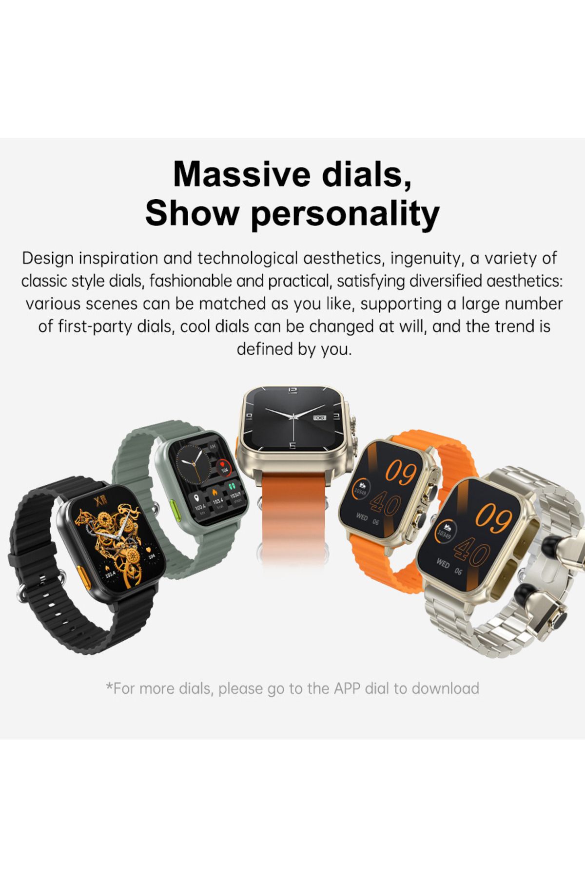 zeevos-n22 smartwatch with built-in Bluetooth headphones, NFC, Bluetooth call, 4