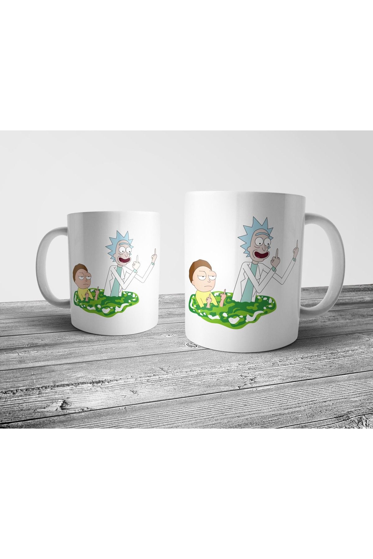 Pixxa Rick and Morty Kupa Bardak Model 22