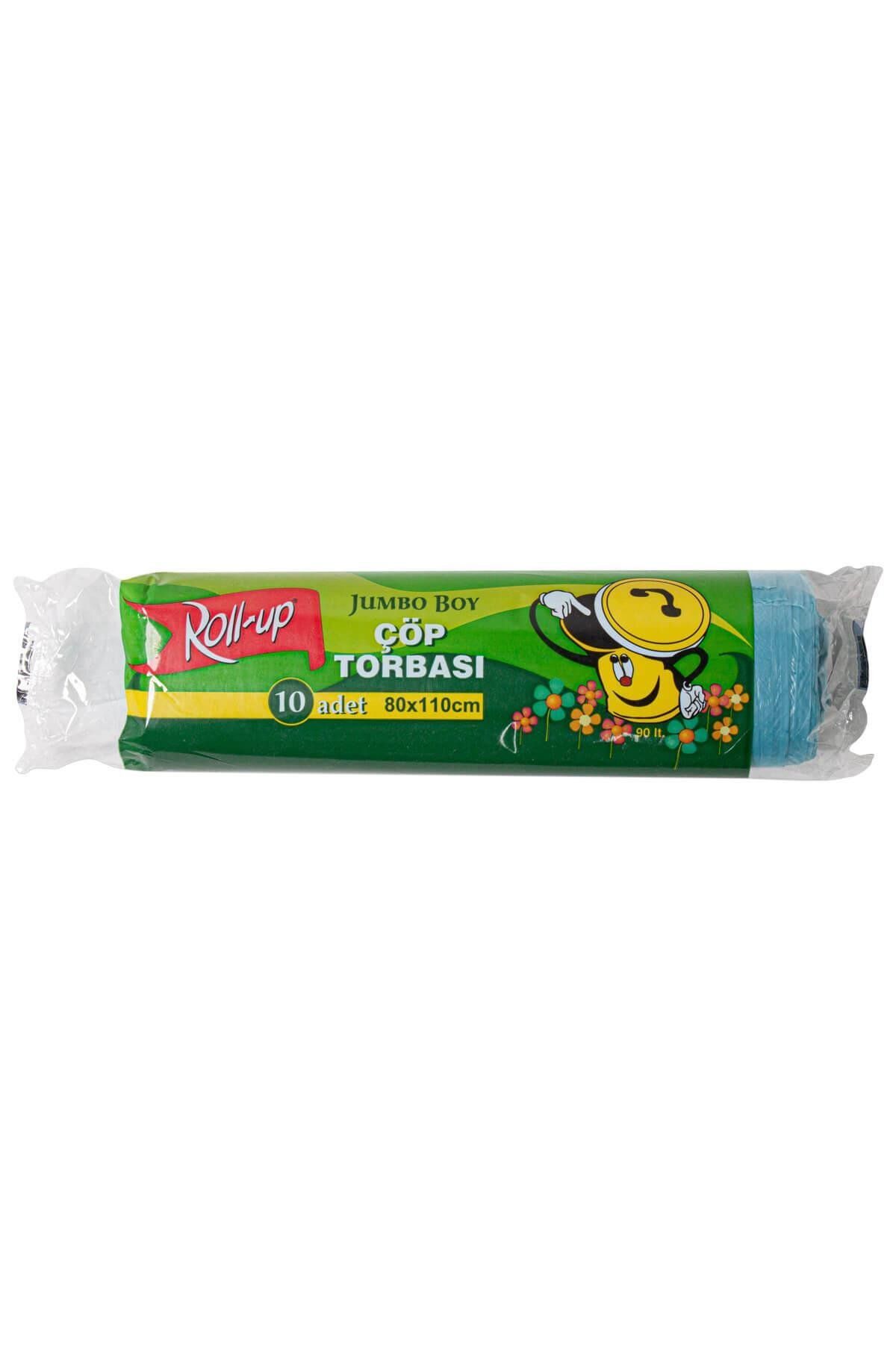 supertrend Süpertrend Roll-up Jumbo Boy Mavi Çöp Torbası 80x110cm 10 Adet