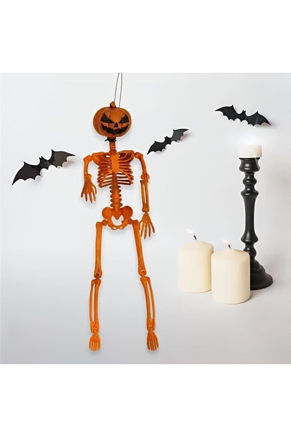 playzone Halloween Plastik İskelet Dekor - Balkabağı