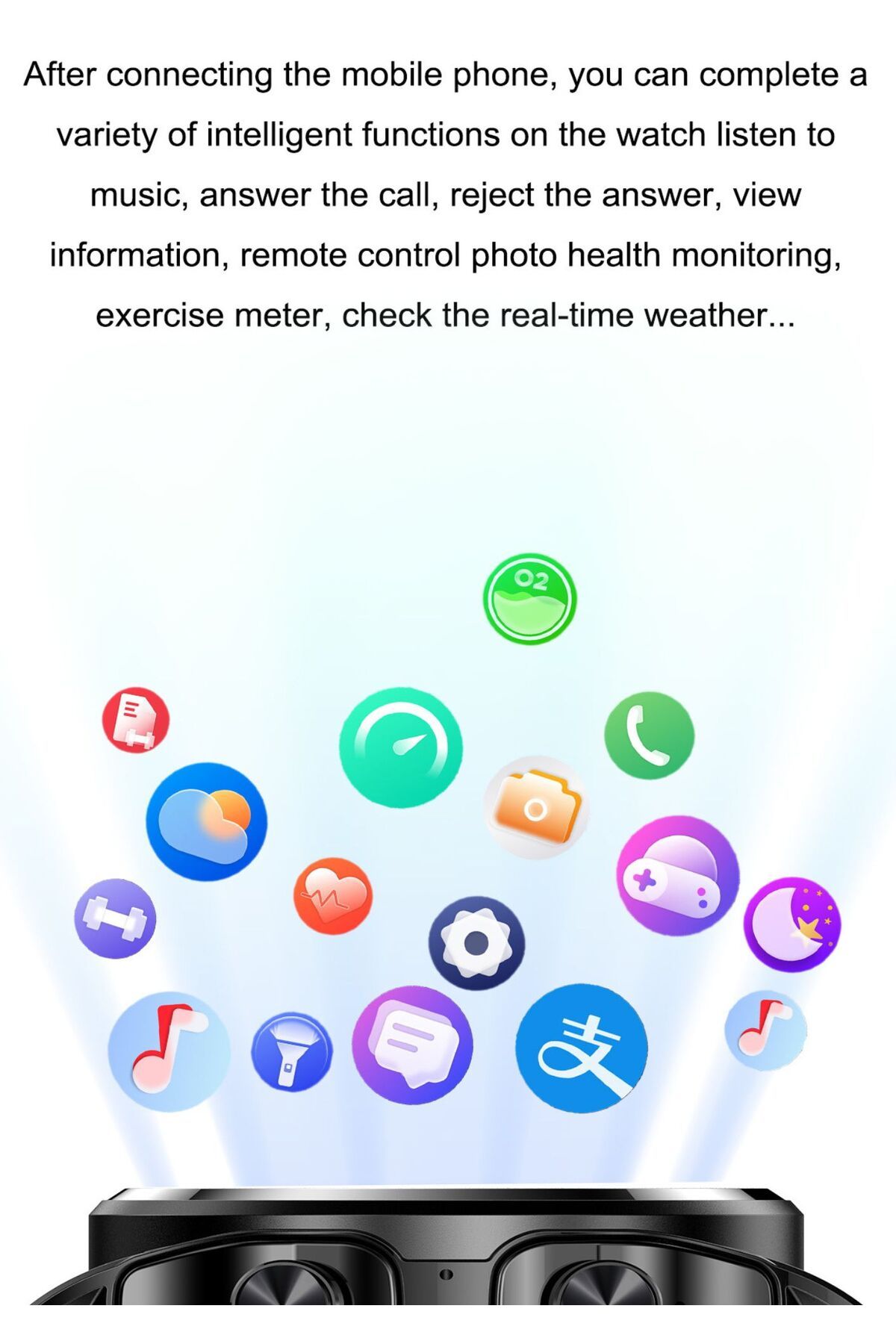 zeevos-smartwatch with built-in Bluetooth headphones, NFC, Bluetooth call, notifications, 11