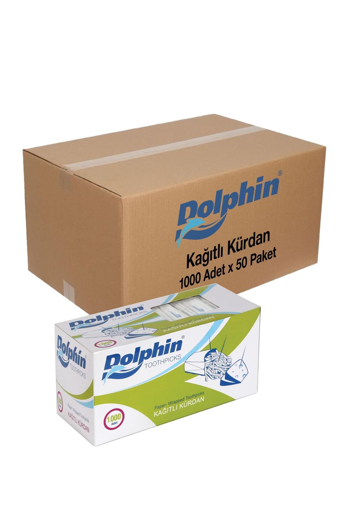 alsepeteavm Dolphin Kağıtlı Kürdan 1000 Adet X 50 Paket Koli