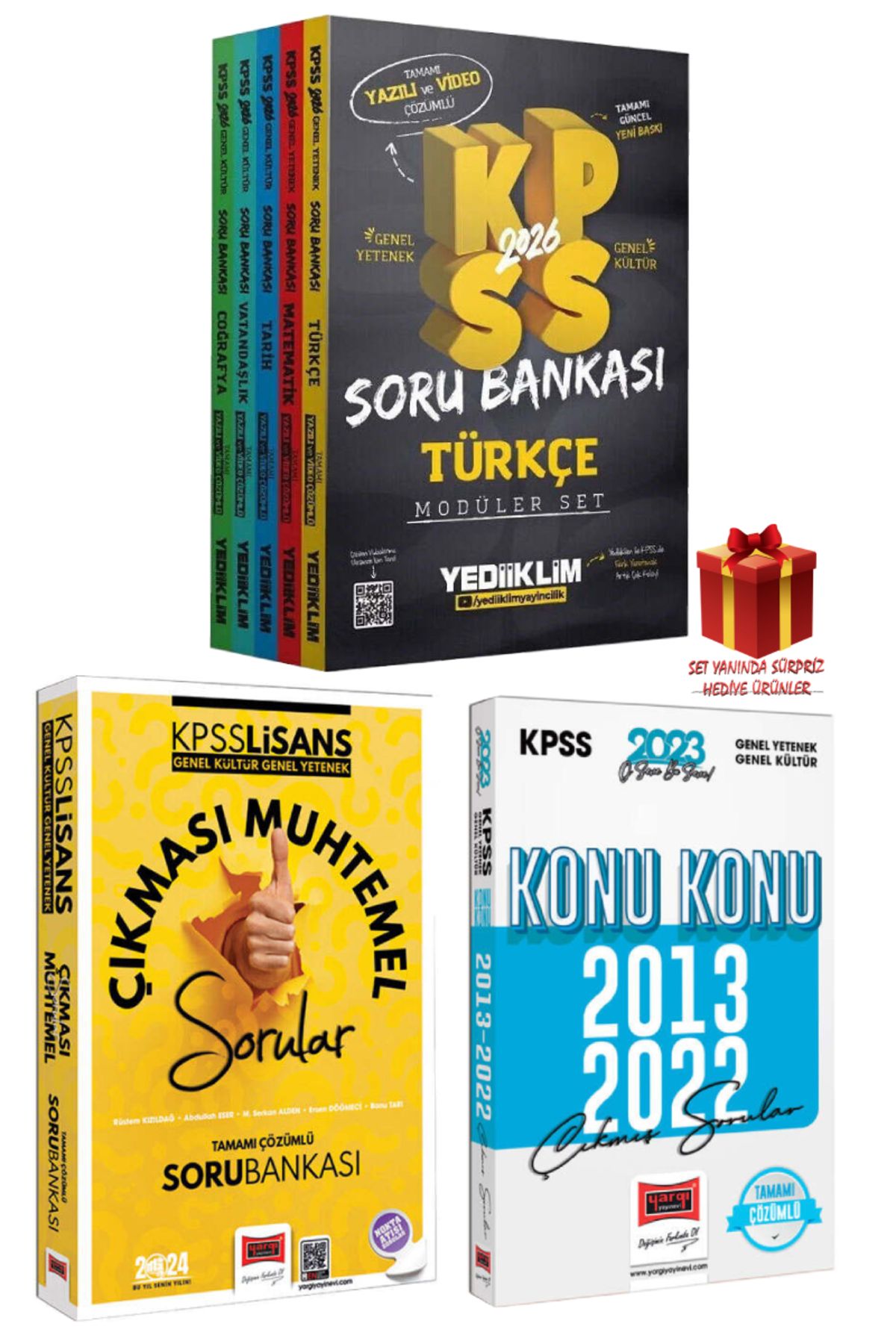 Yediiklim Yayınları 2026 Yediiklim KPSS Soru Bankası Modüler Set+Yargı GYGK Çıkması Muhtemel+Çıkmış Sorular