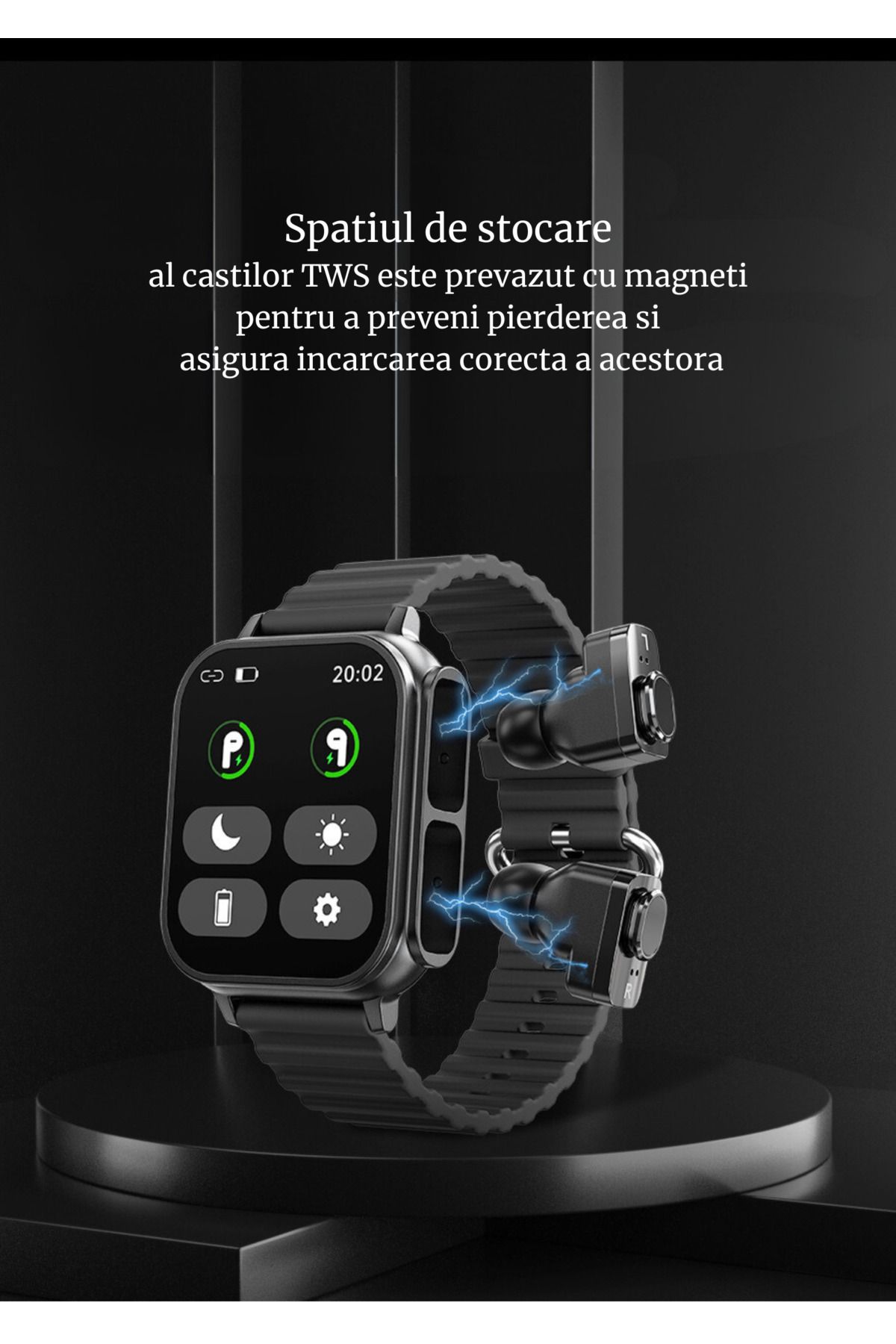zeevos-N22 Smartwatch With Built-in Bluetooth Headphones, Nfc, Bluetooth Call, Notifications, 10